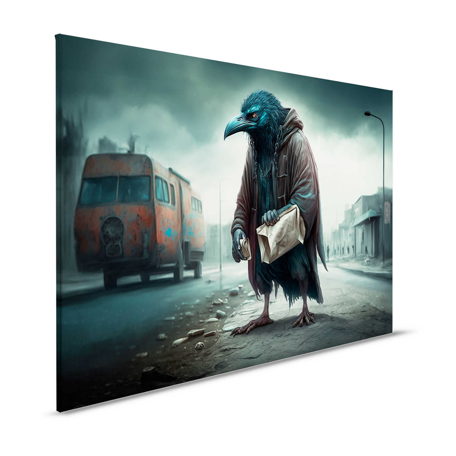 KI Canvas schilderij »Street Crow« - 120 cm x 80 cm
