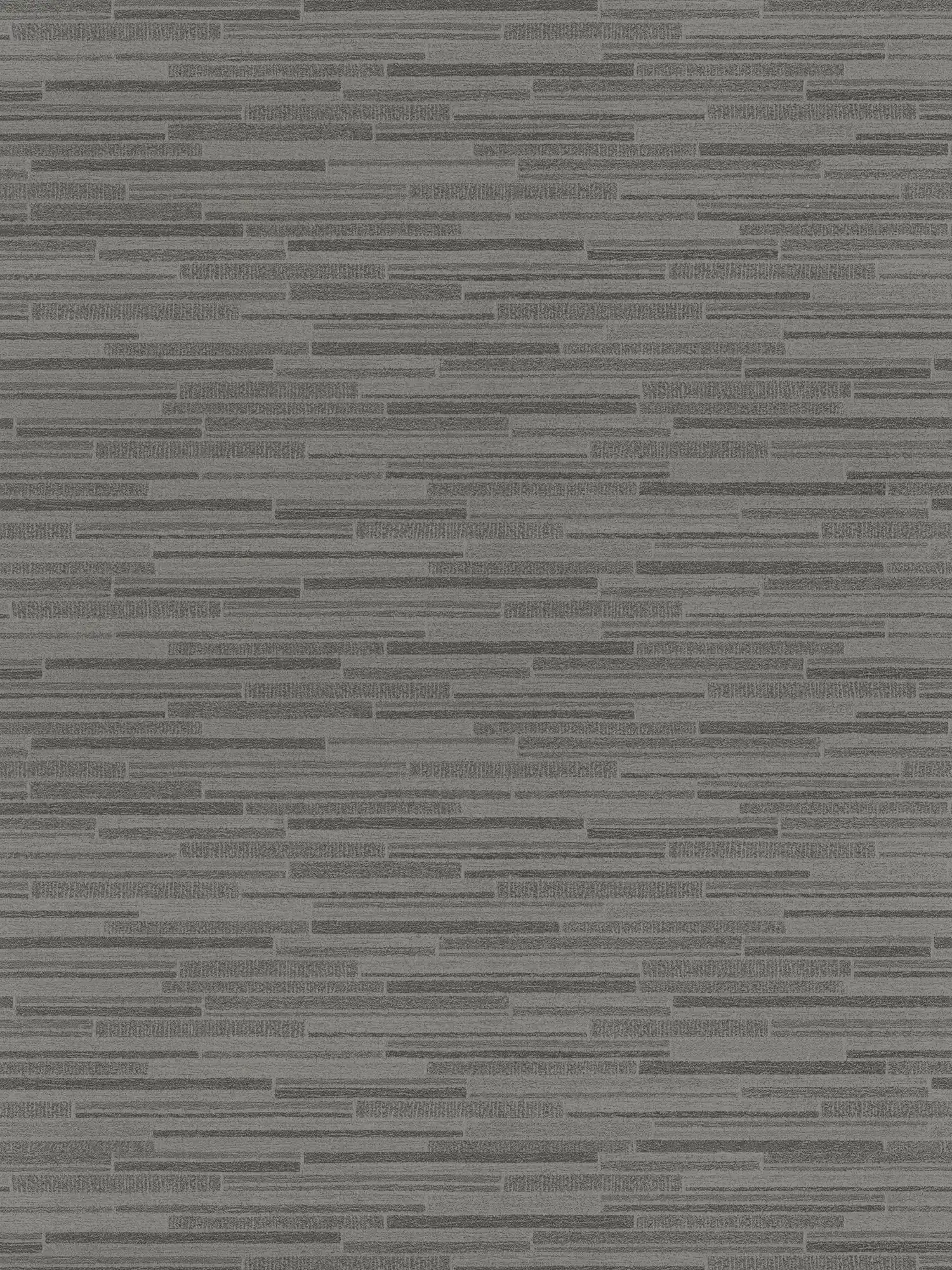 Non-woven wallpaper with line design, horizontal stripes - grey, black
