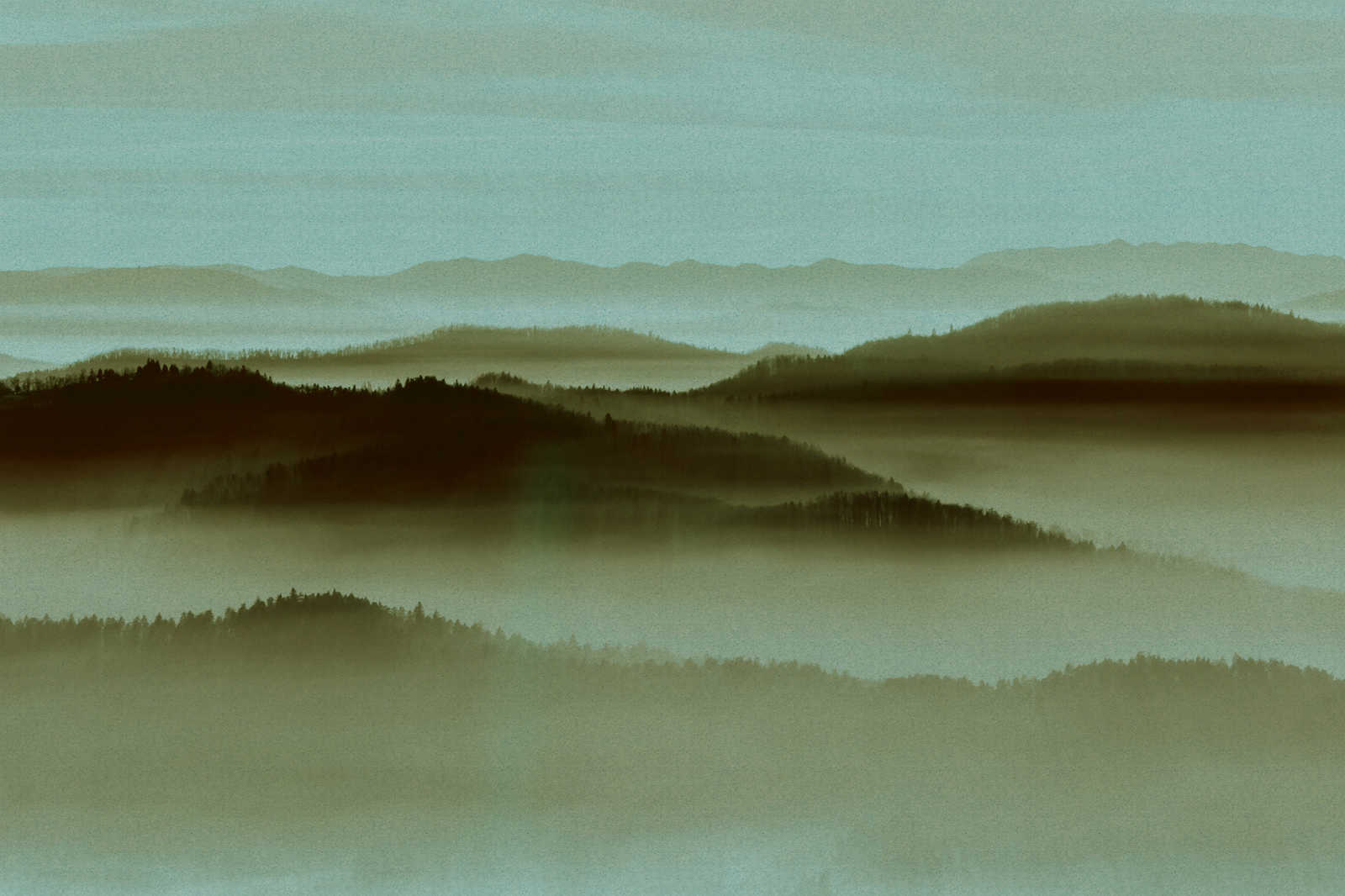             Horizon 2 - Canvas schilderij in kartonnen structuur met mist landschap, natuur Sky Line - 0.90 m x 0.60 m
        