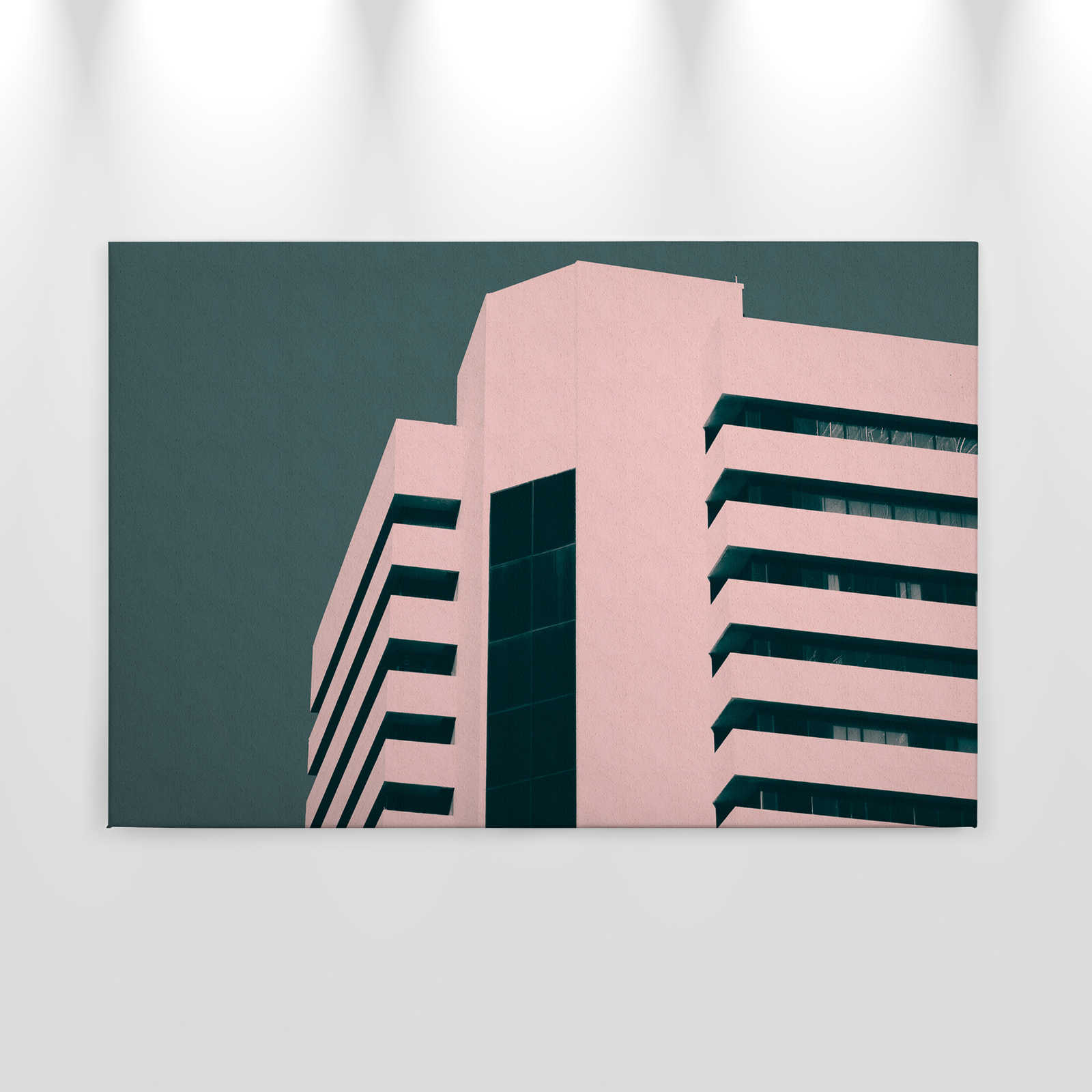             Wolkenkrabber 2 - Canvas schilderij met moderne stadsarchitectuur - ruwbouw - 0.90 m x 0.60 m
        