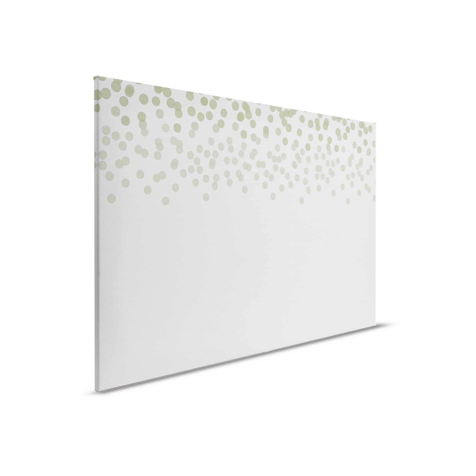         Canvas painting with discreet dot pattern | green, grey - 0.90 m x 0.60 m
    