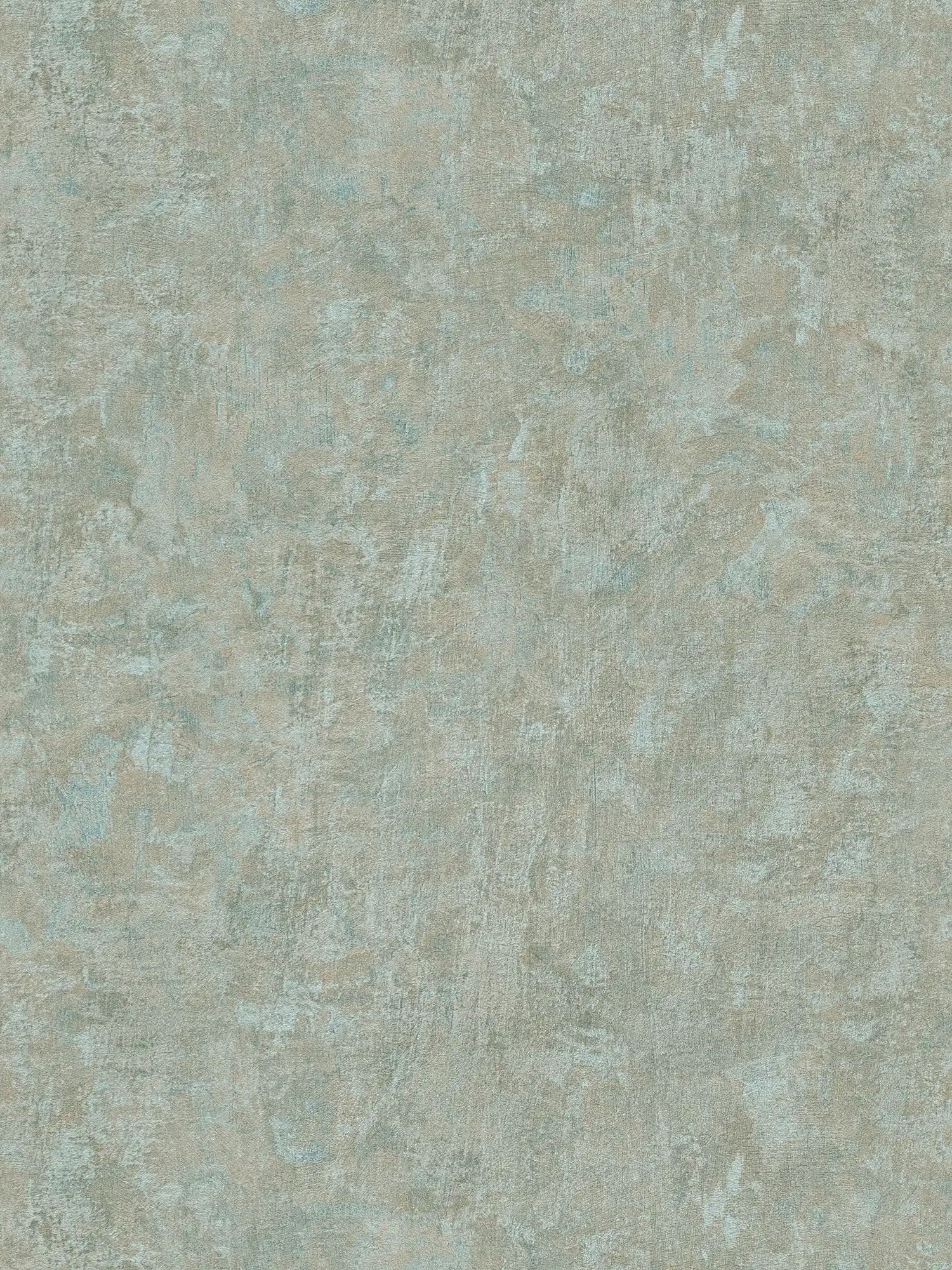PVC-free non-woven wallpaper with textured look - green, blue
