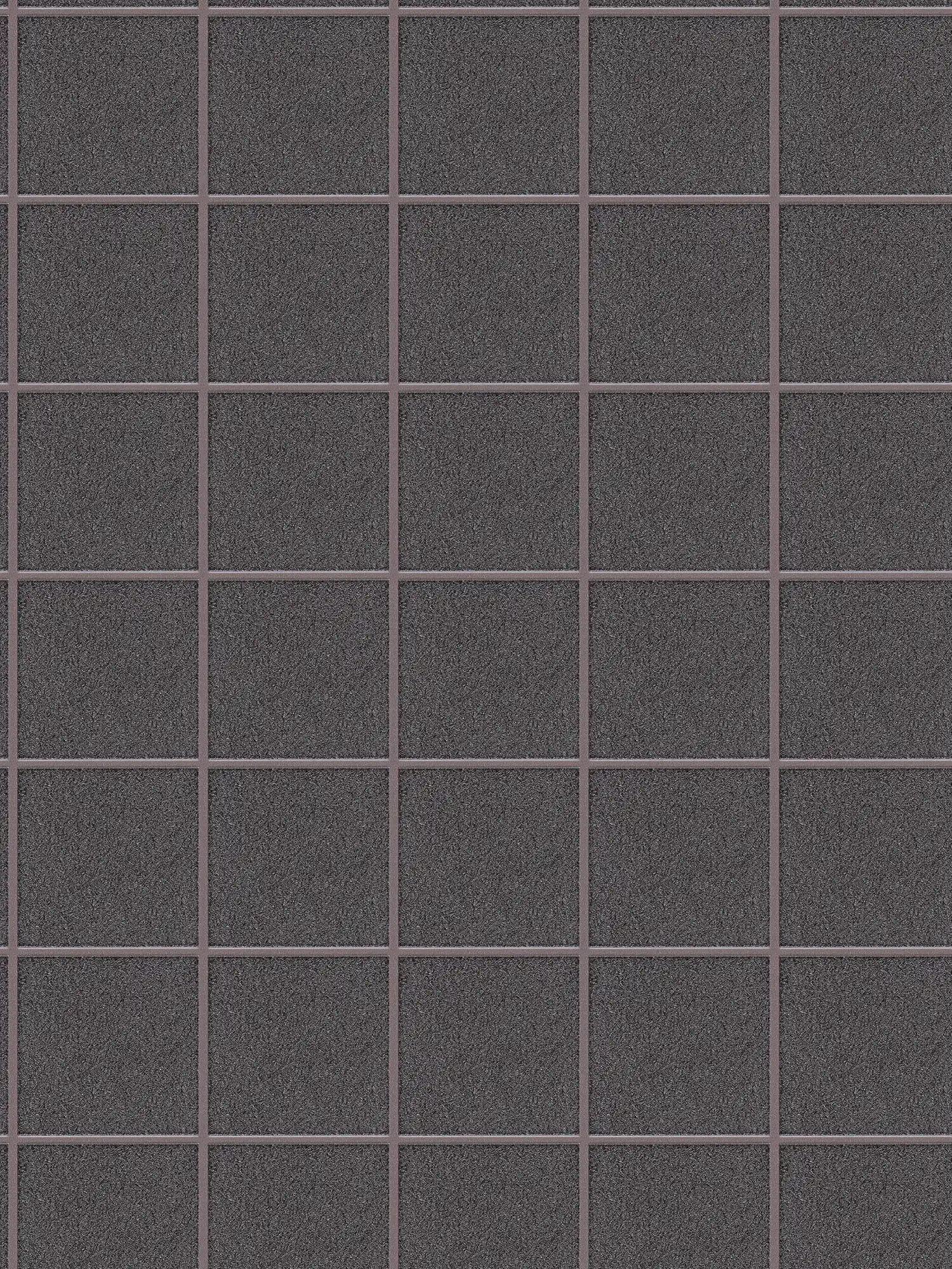 Wallpaper tile pattern with 3D effect, mottled - copper, grey, purple
