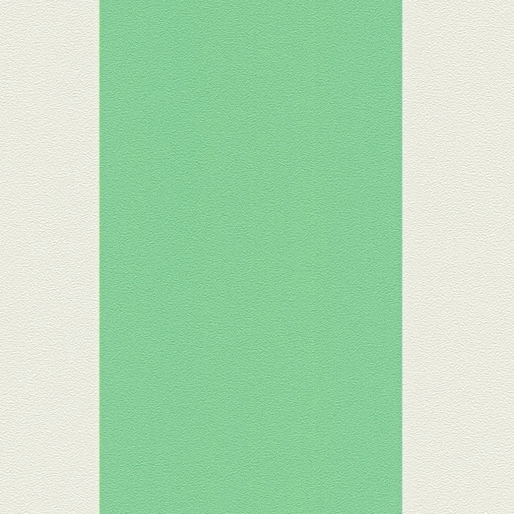            Carta da parati a righe con struttura leggera - verde, bianco
        