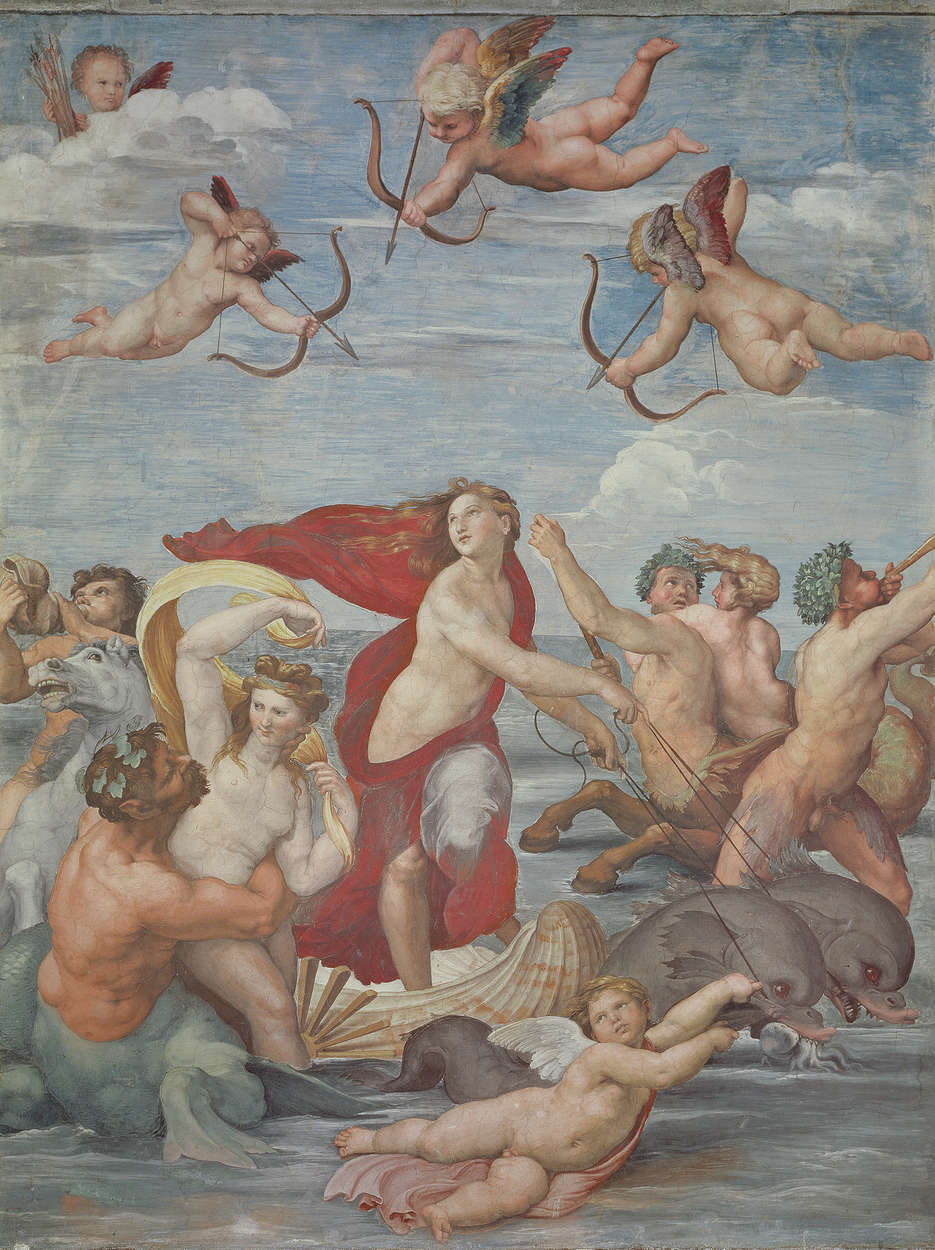             De triomf van Galatea" muurschildering door Rafaël
        