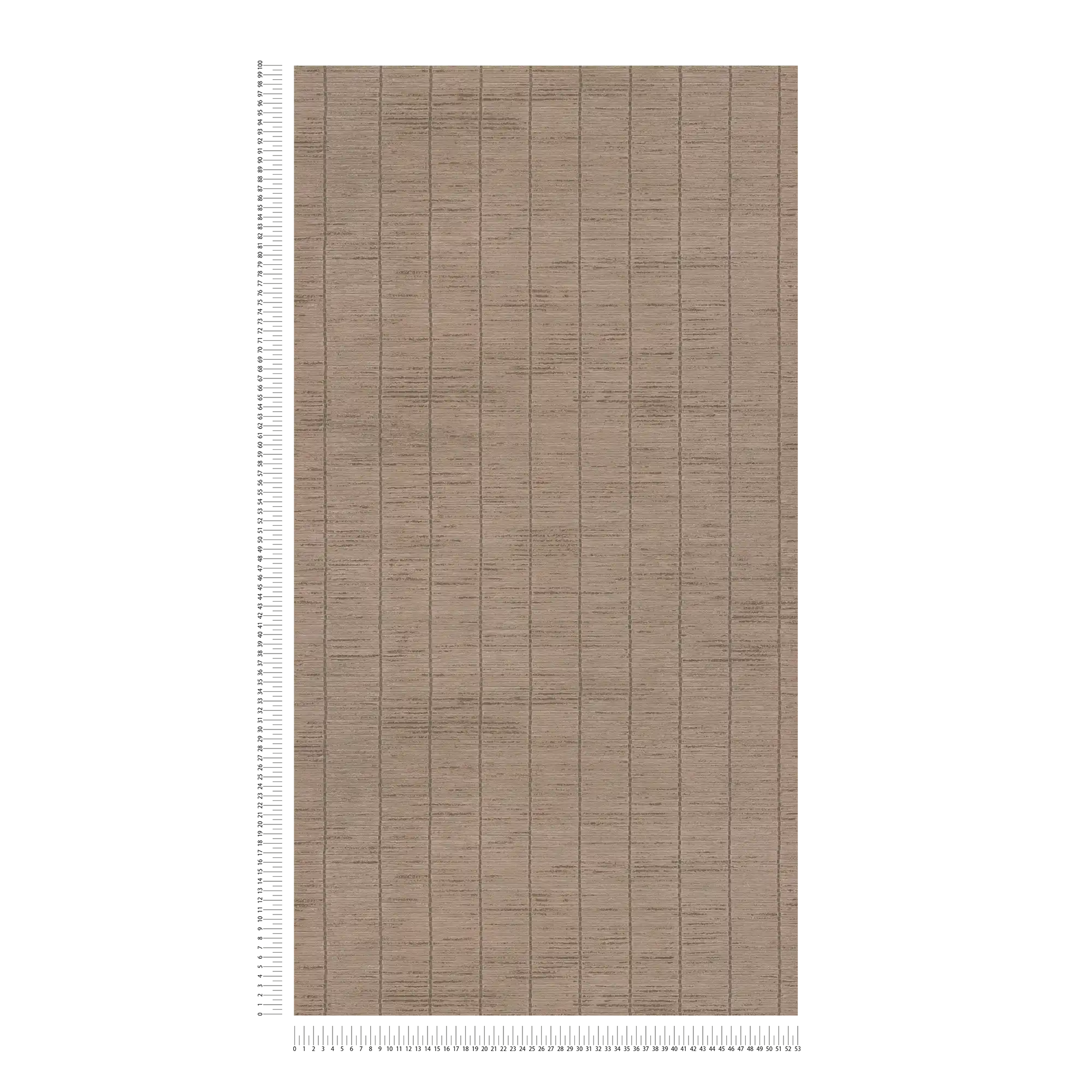             papier peint en papier intissé style asiatique avec aspect mur de bambous - marron
        