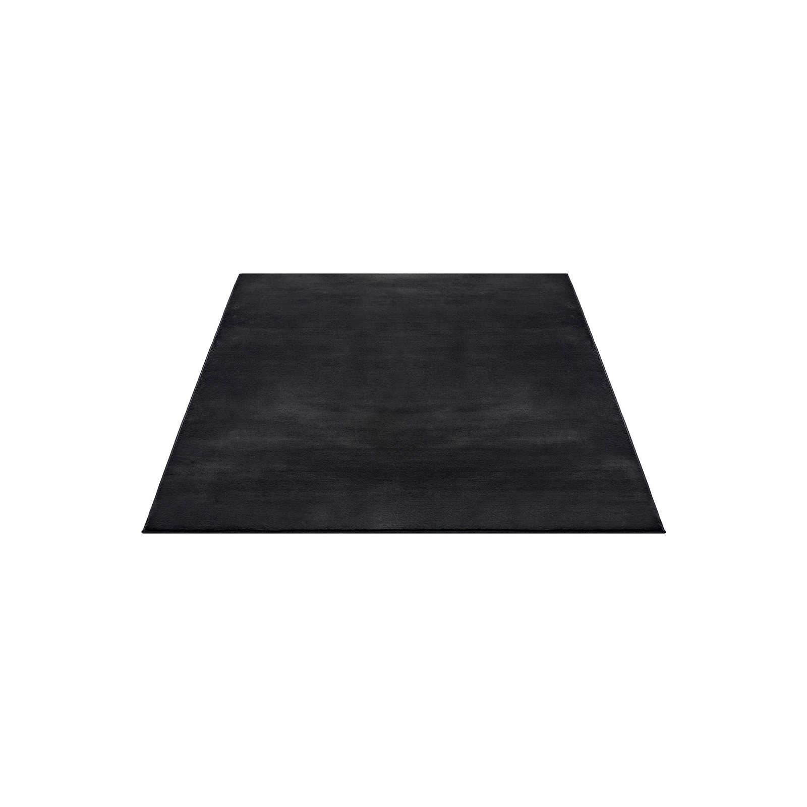 Cuddly soft high pile carpet in black - 220 x 160 cm
