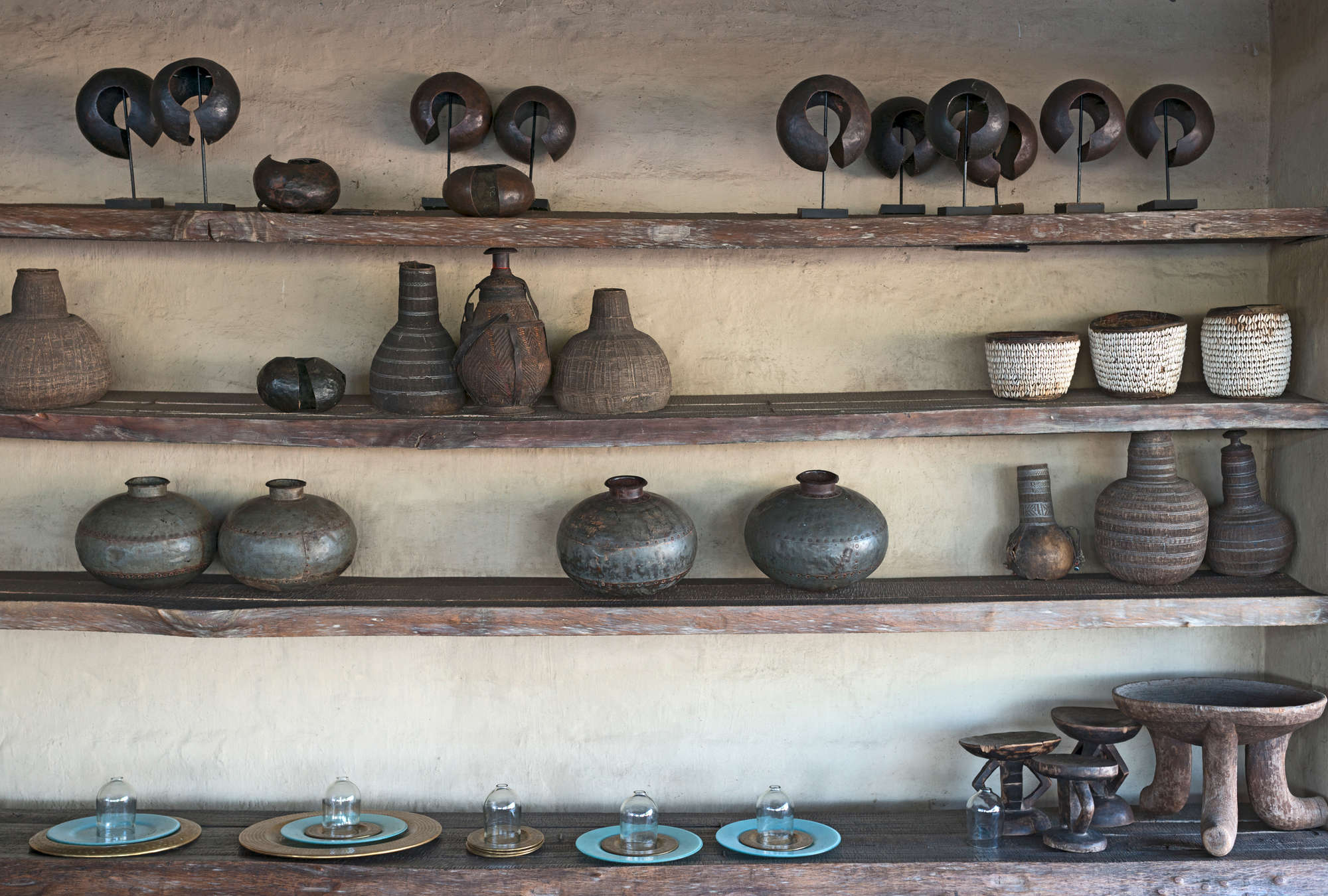             Fotomurali in ceramica etnica in stile Africa vintage
        