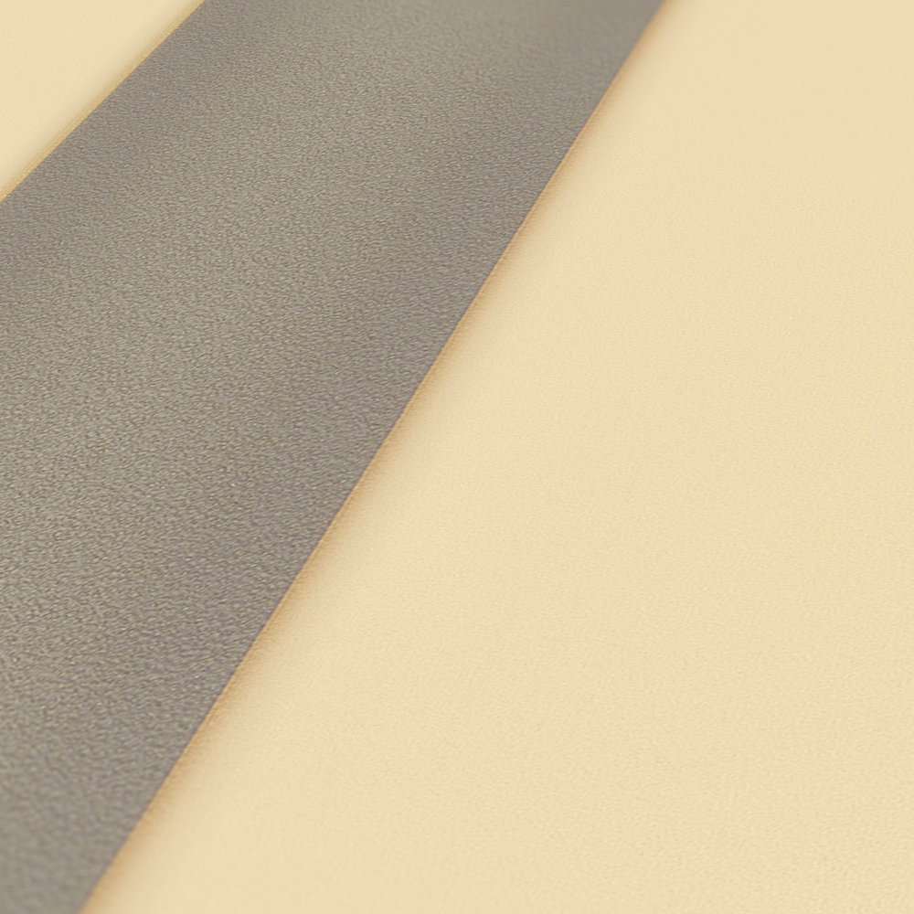             Papier peint à rayures métalliques argentées - crème, gris
        