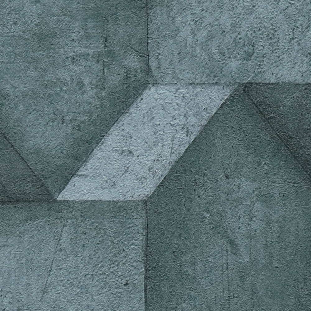             Carta da parati 3D effetto cemento con dettagli della struttura - blu
        