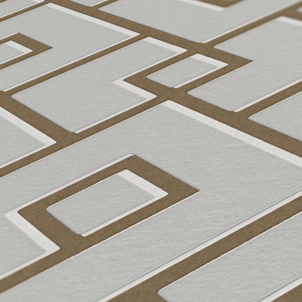             Carta da parati grafica con effetto 3D di MICHALSKY - grigio, metallizzato
        