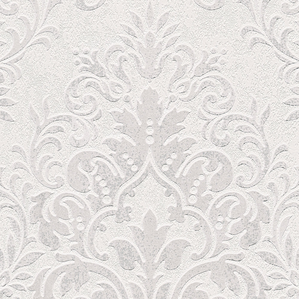             Papel pintado de diseño no tejido con acentos metálicos - gris
        