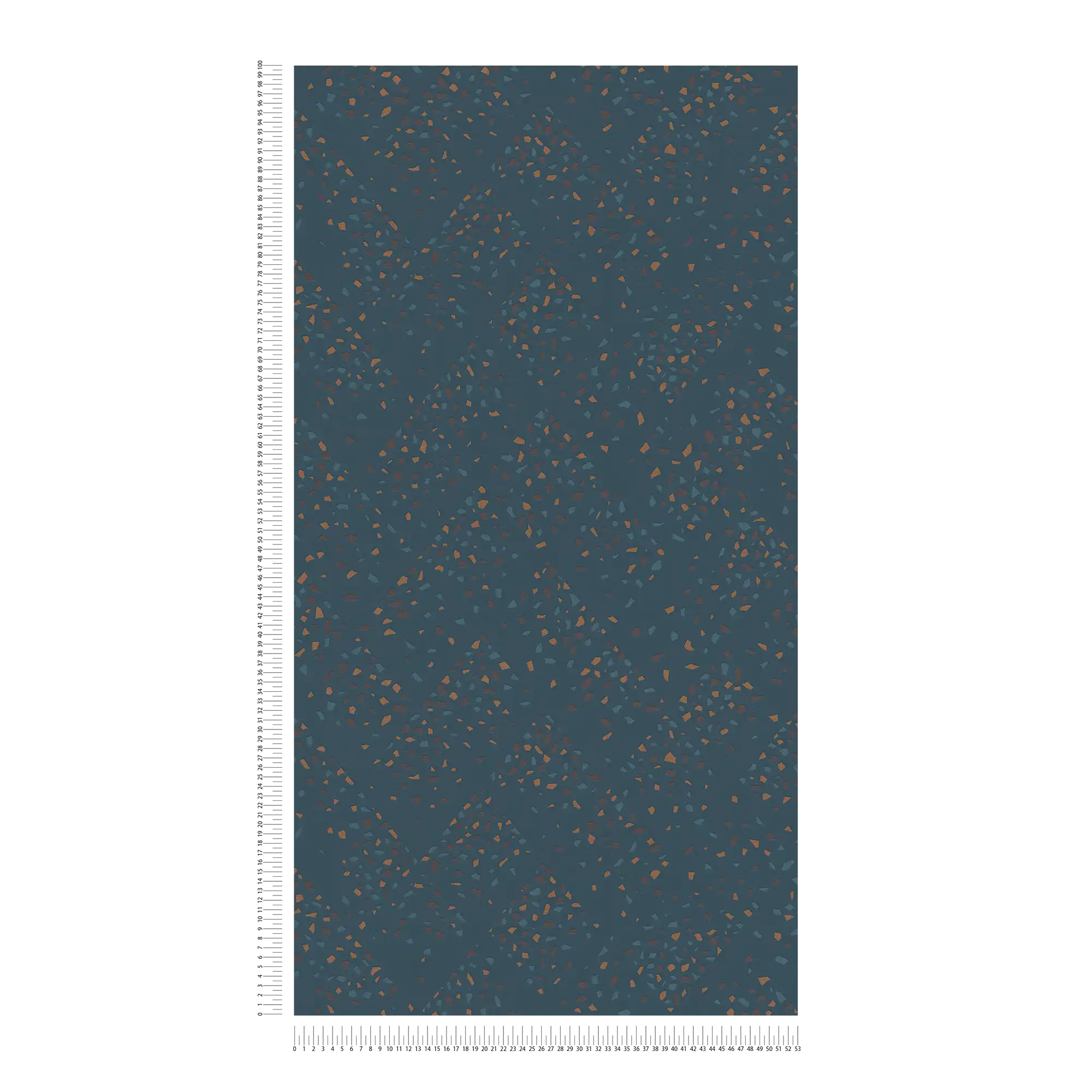             Papier peint intissé avec motif terrazzo - bleu, vert, marron
        