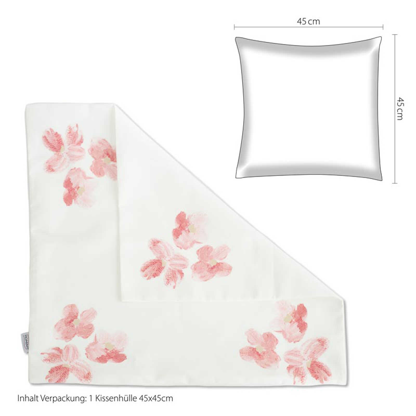             Cushion Cover White "Cherry Blossoms 4», 45x45cm
        