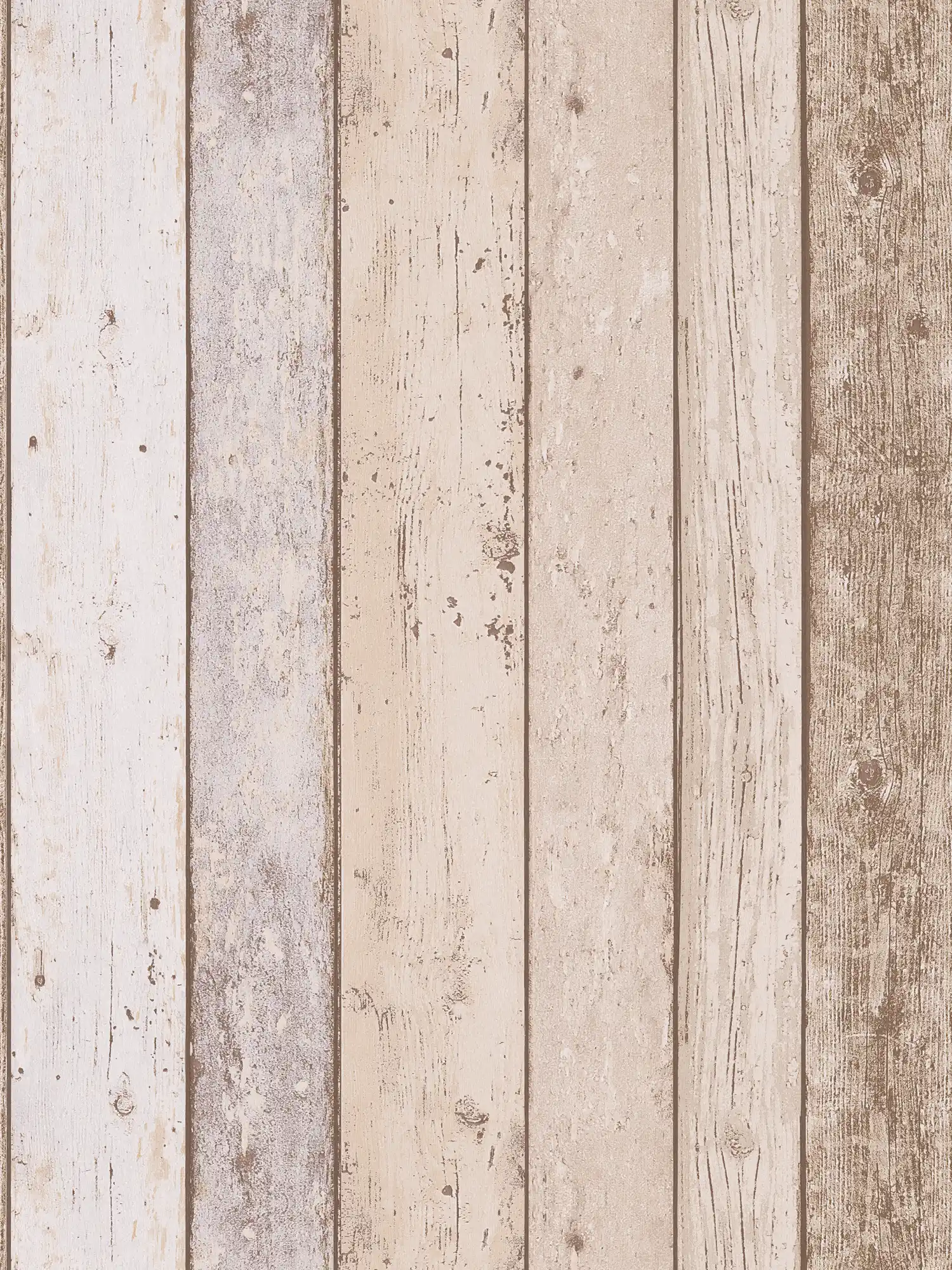 Tablas de papel pintado de madera en estilo retro y aspecto usado - marrón, beige
