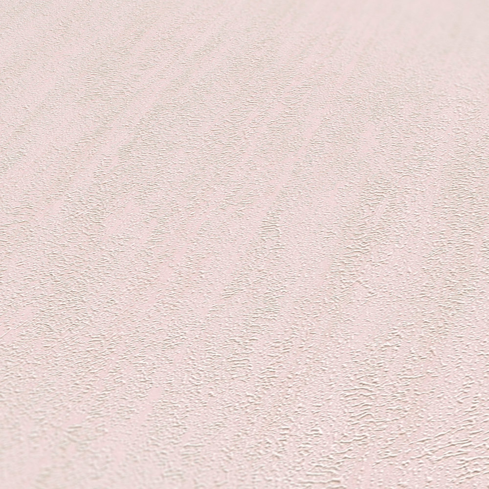             Roze behang effen pastel babyroze met structuurpatroon
        