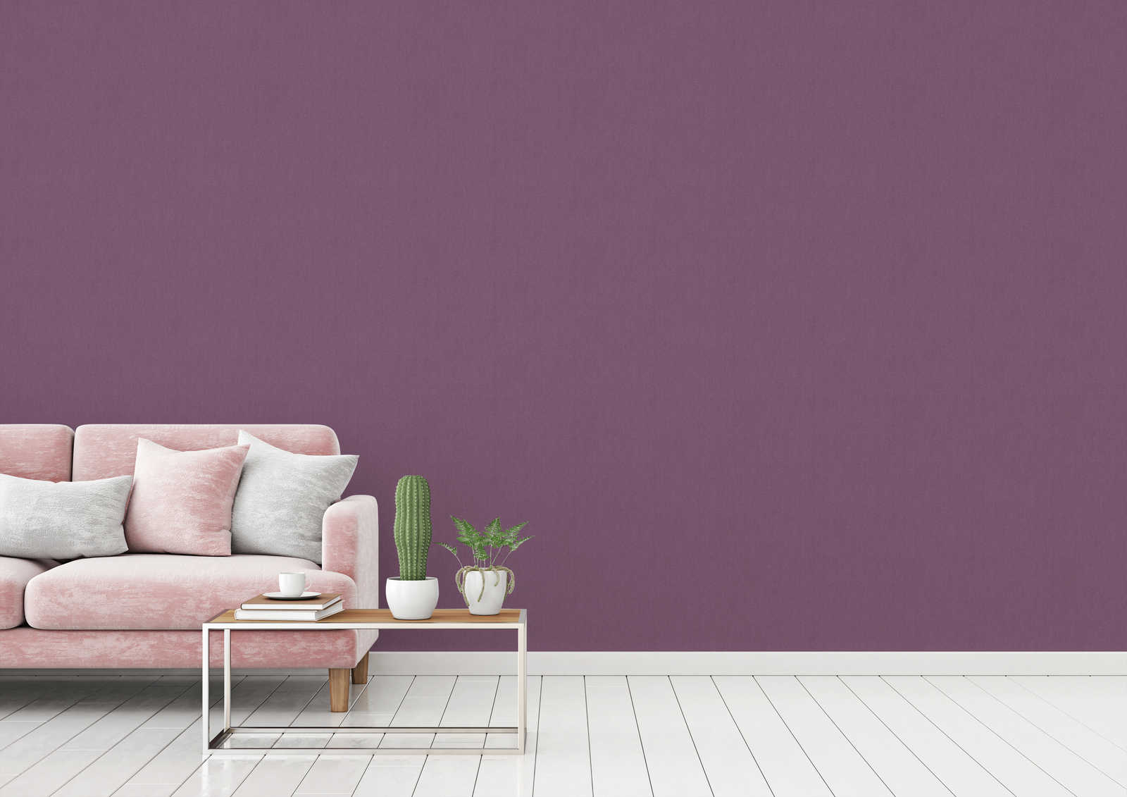             Purple wallpaper plain, matte textile look & fabric texture
        