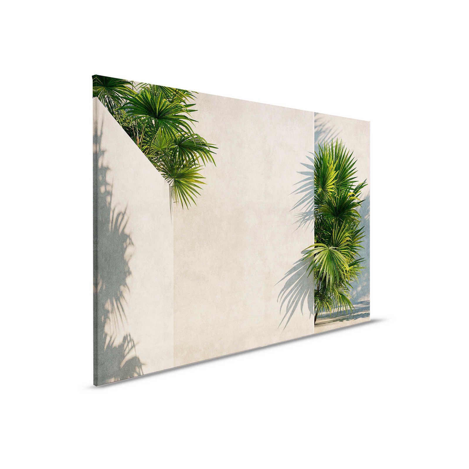         Tunis 1 - Canvas painting Palm trees in courtyard with plaster walls - 0,90 m x 0,60 m
    