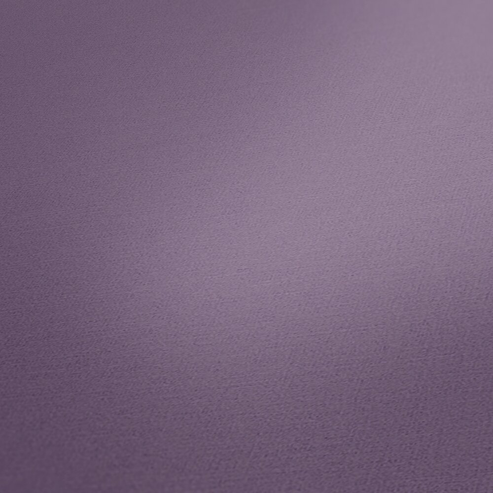             Plain non-woven wallpaper with linen look - purple
        