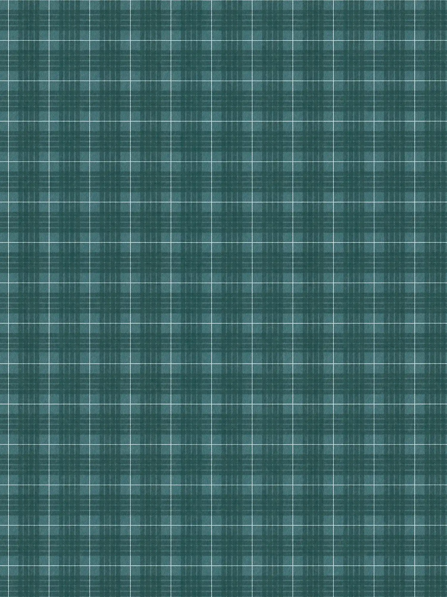         Checkered Textile Optics Non-woven Wallpaper with Flannel Pattern - Green, White
    