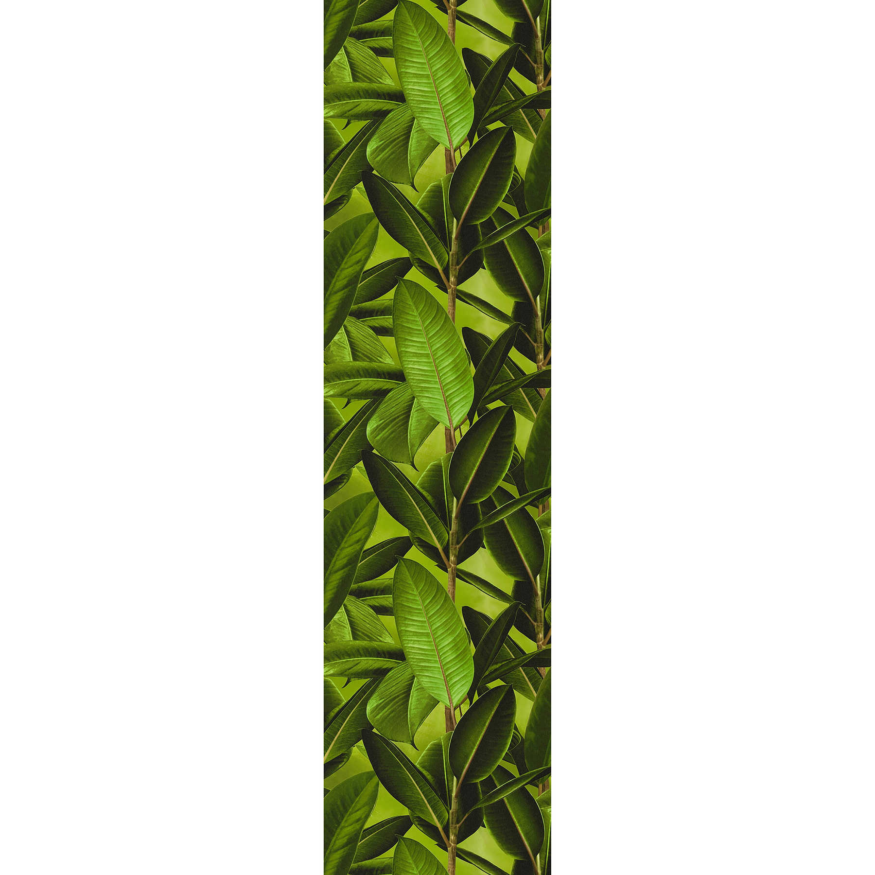 Pannello di carta da parati 3D con disegno di foglie autoadesivo - verde
