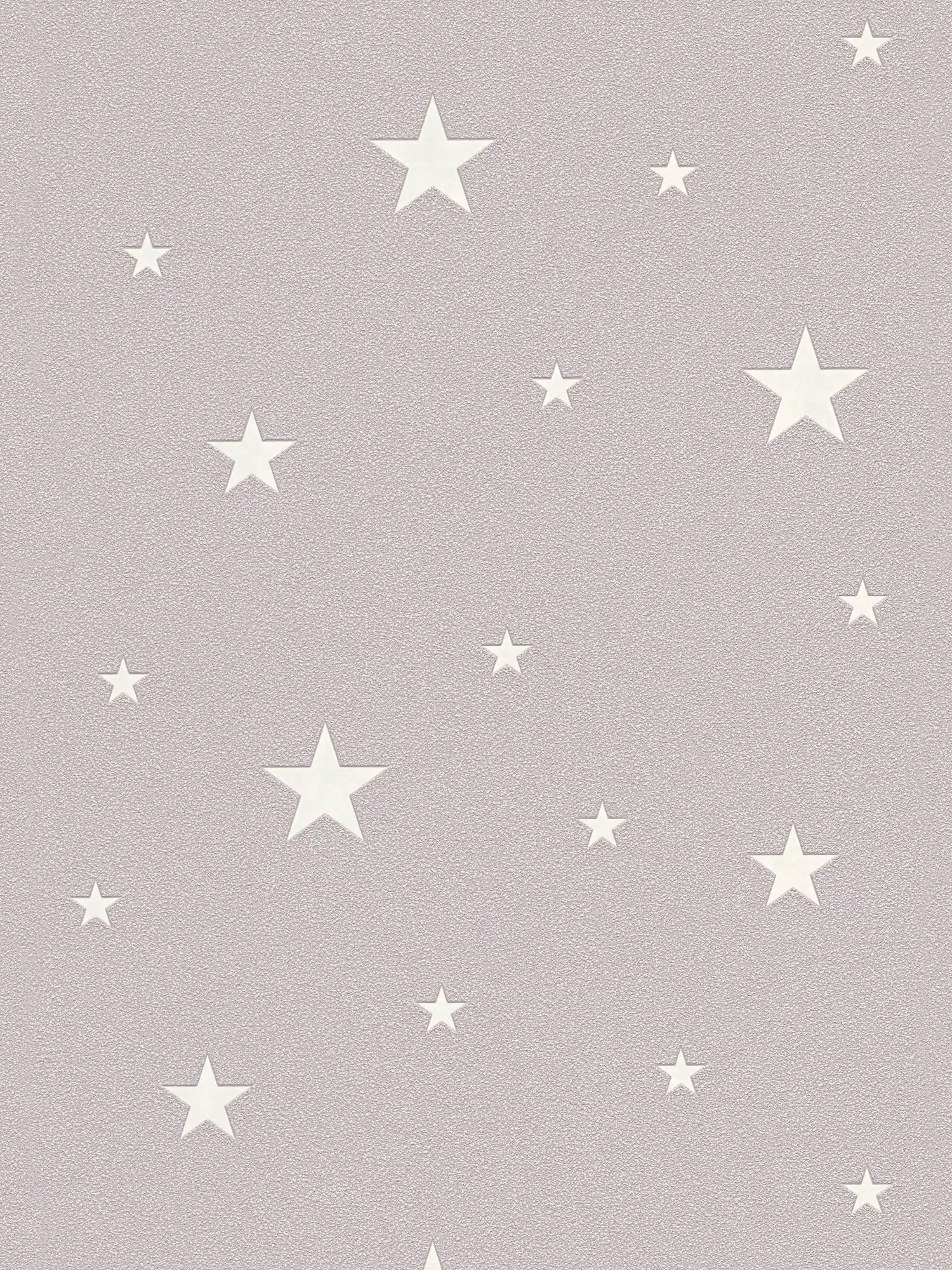 Glow effect nursery wallpaper with luminescent stars - taupe
