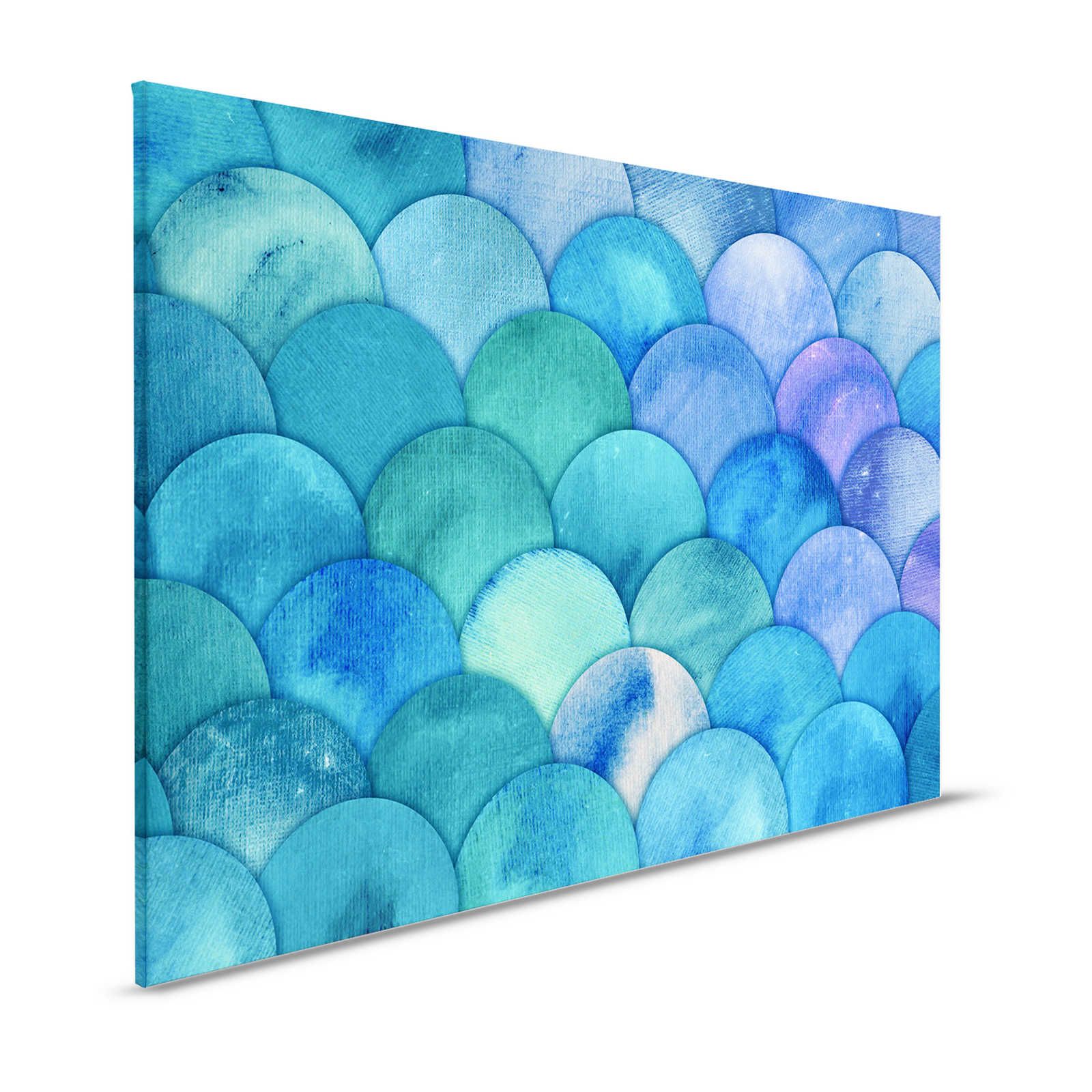Canvas with fish scale pattern - 120 cm x 80 cm
