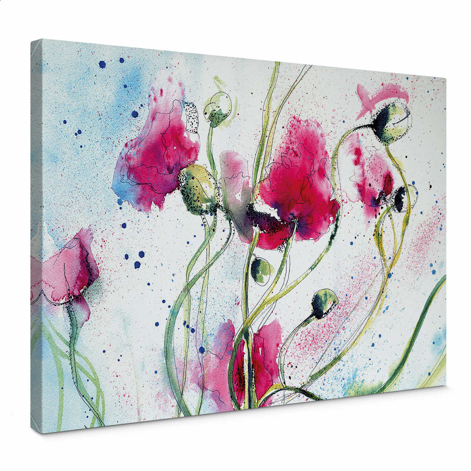         Canvas print poppies, bright watercolour painting
    