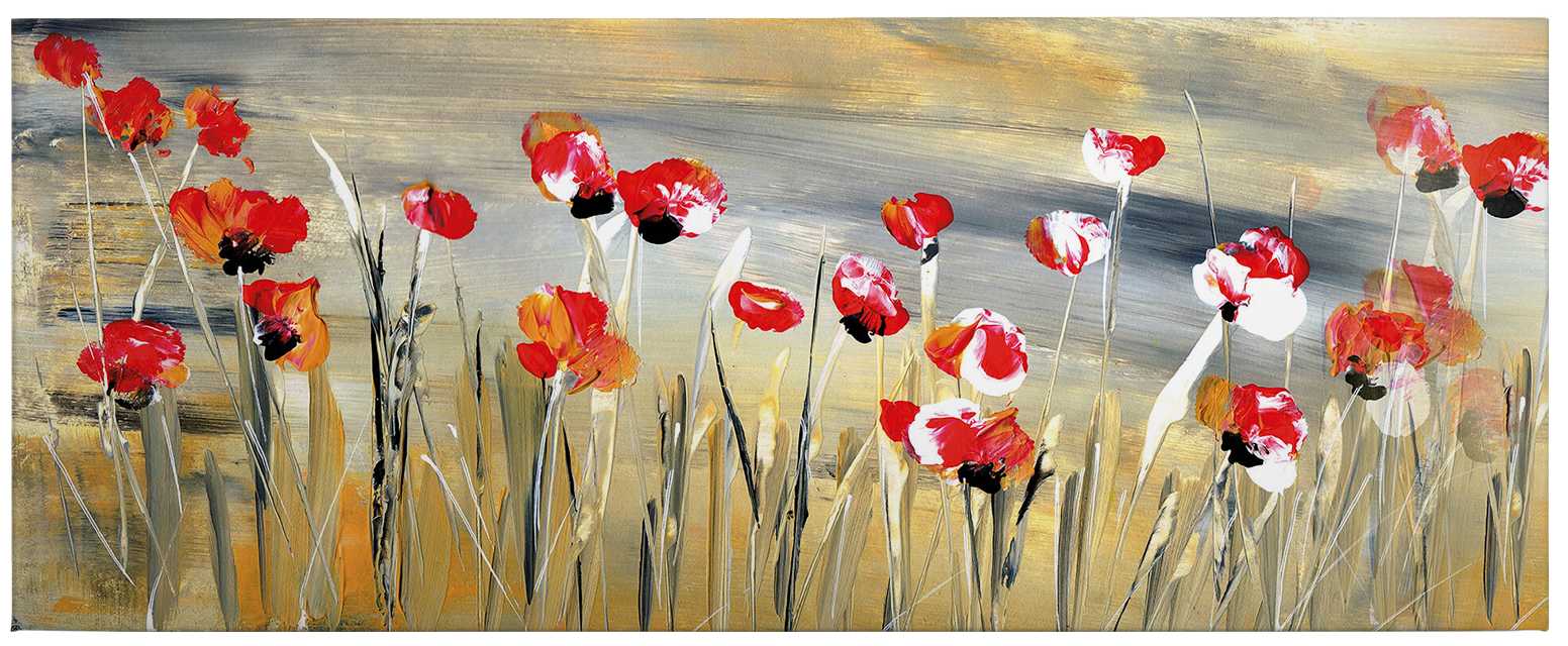             Panorama canvas print red poppy field by Niksic
        