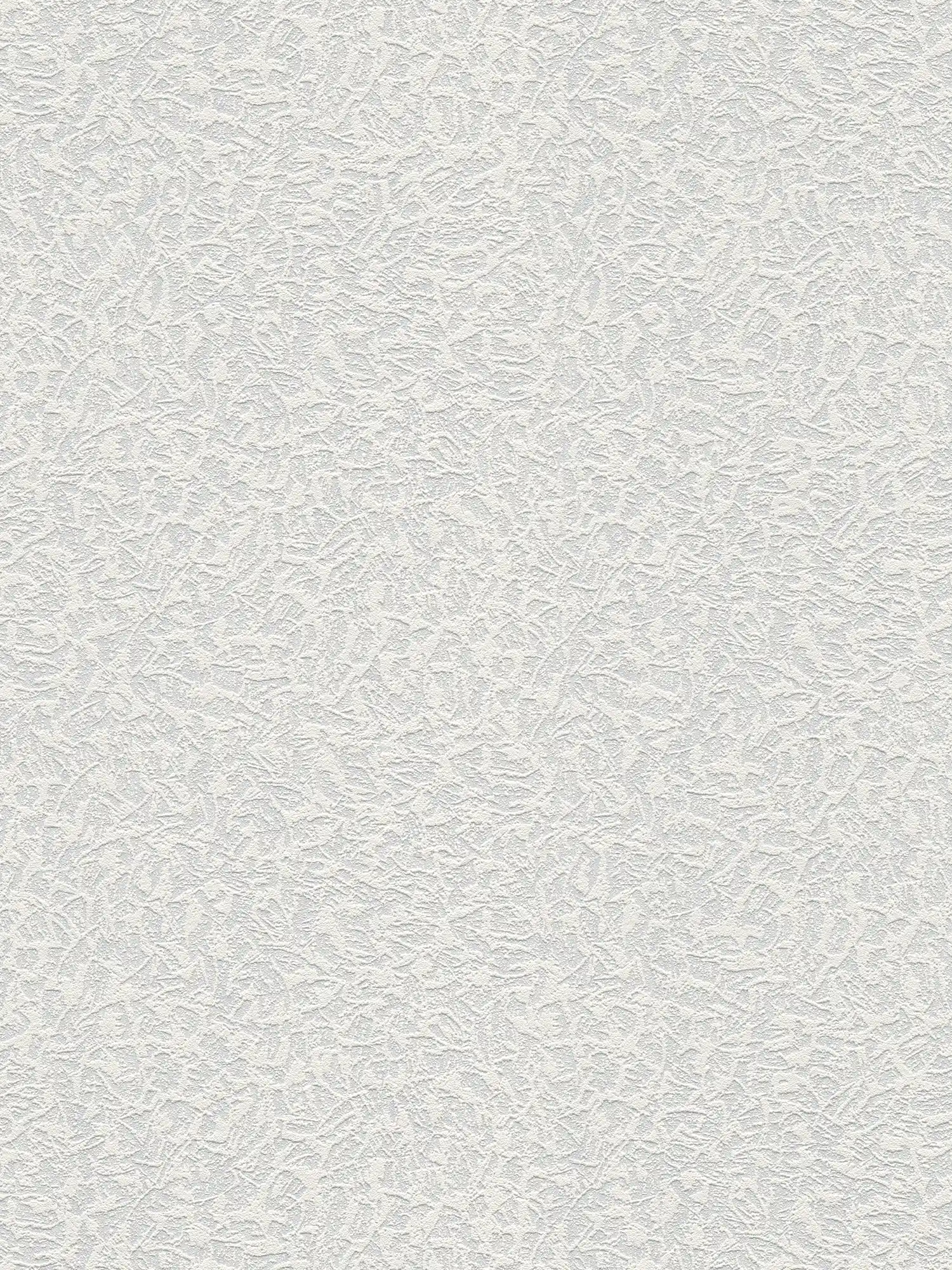 Paintable wallpaper with plaster look pattern - white
