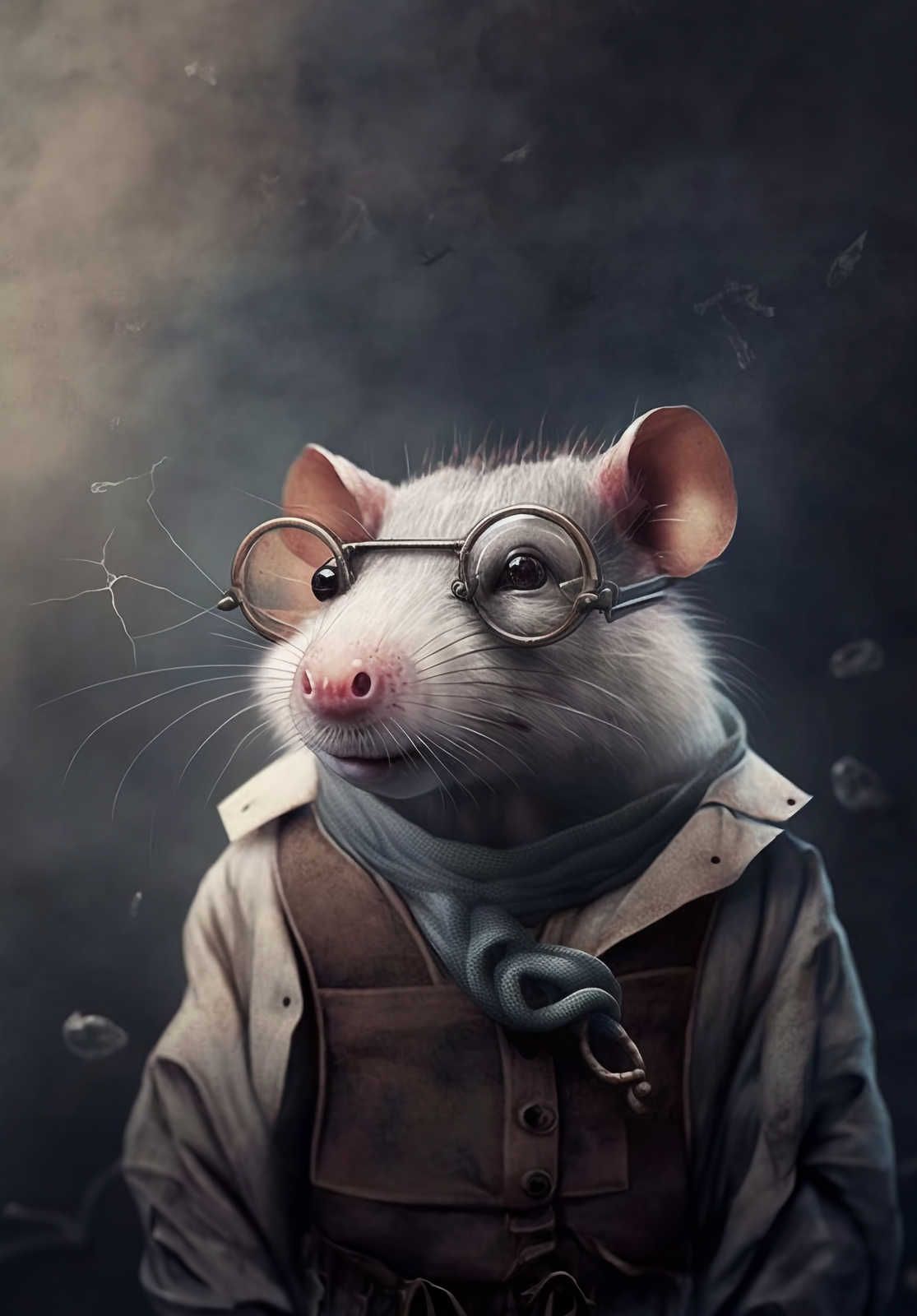             AI canvas picture »scientific rat« - 60 cm x 90 cm
        
