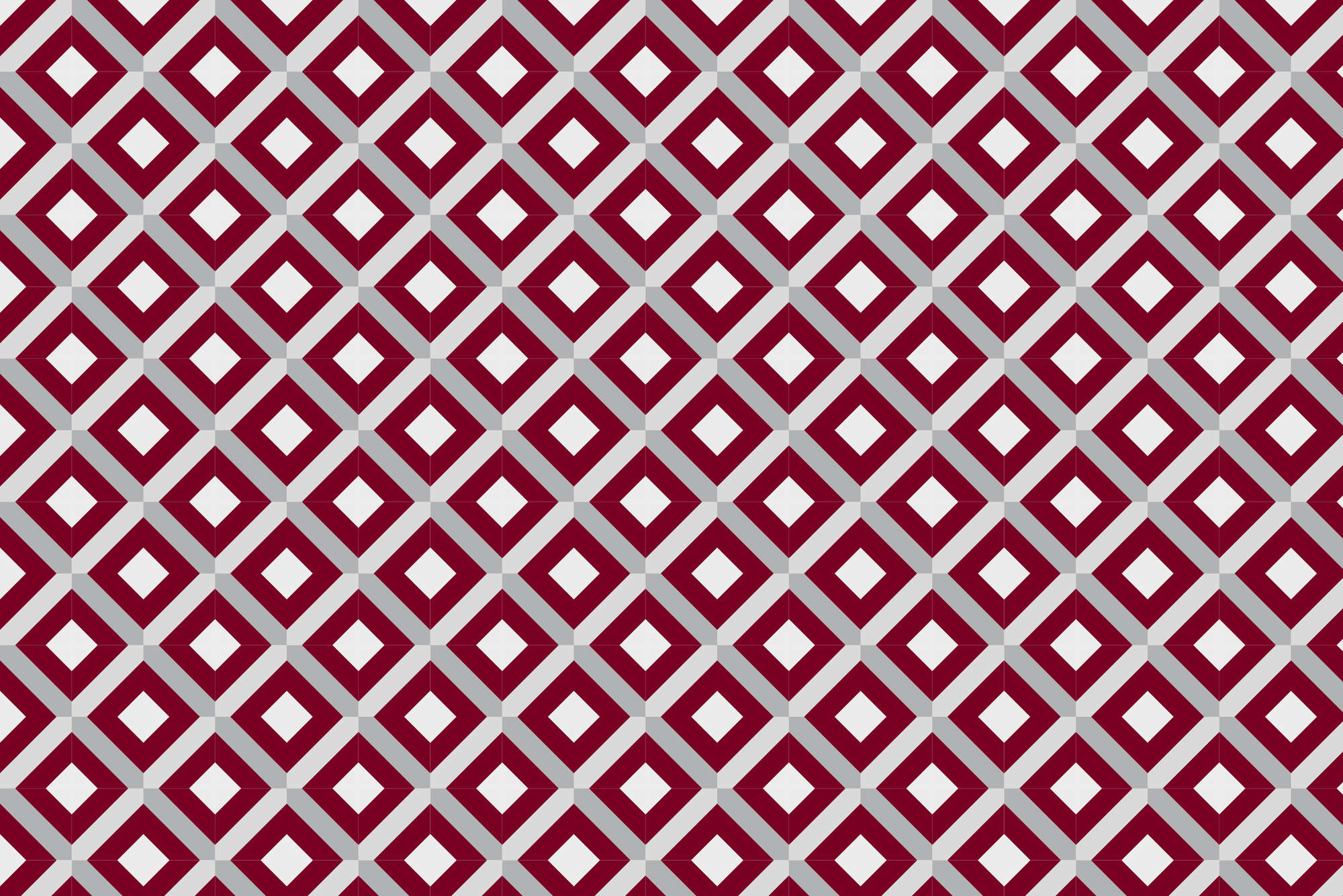             Papier peint design motif boîte avec petits carrés rouge sur intissé lisse mat
        