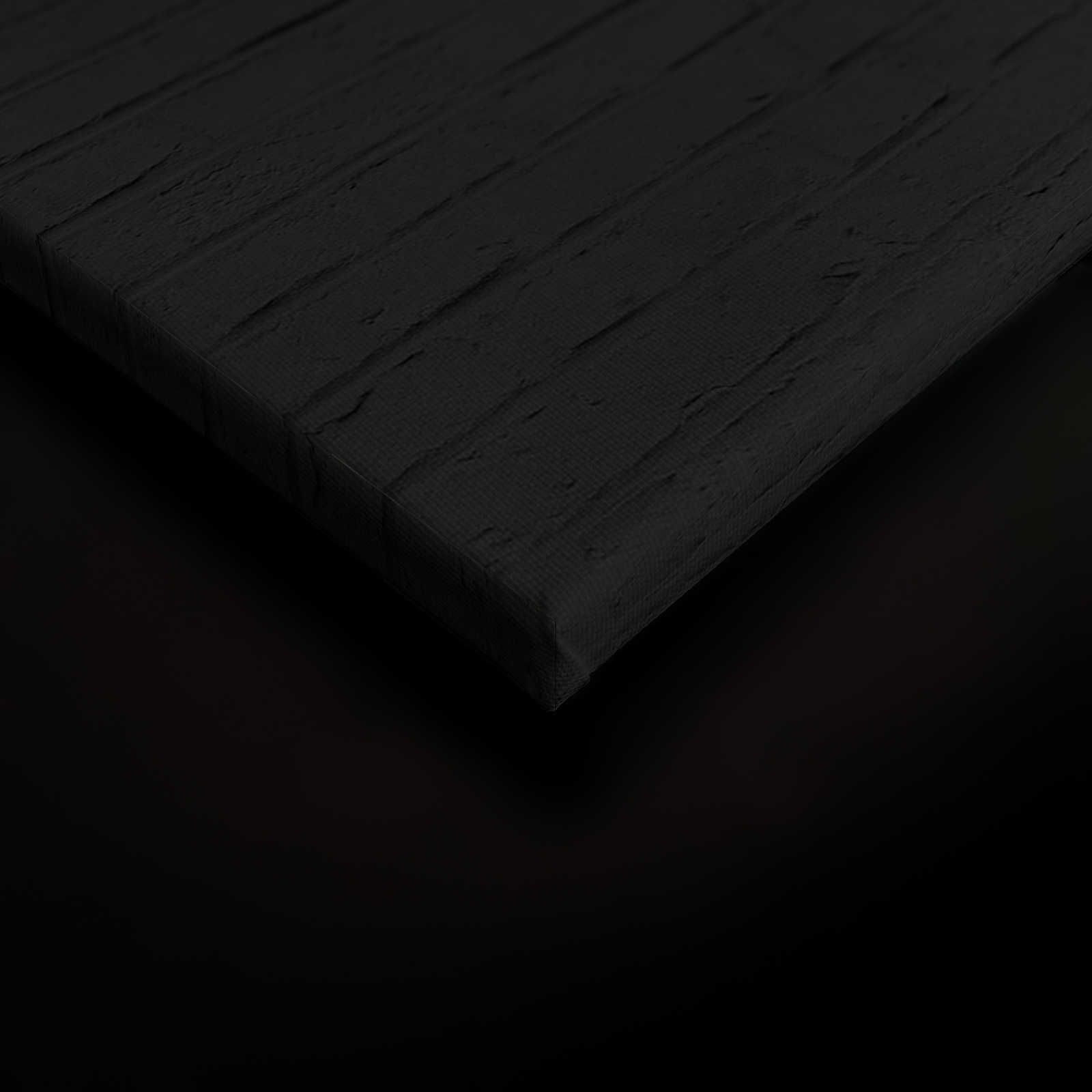             Quadro su tela nera Donna con cocktail e muratura - 0,90 m x 0,60 m
        