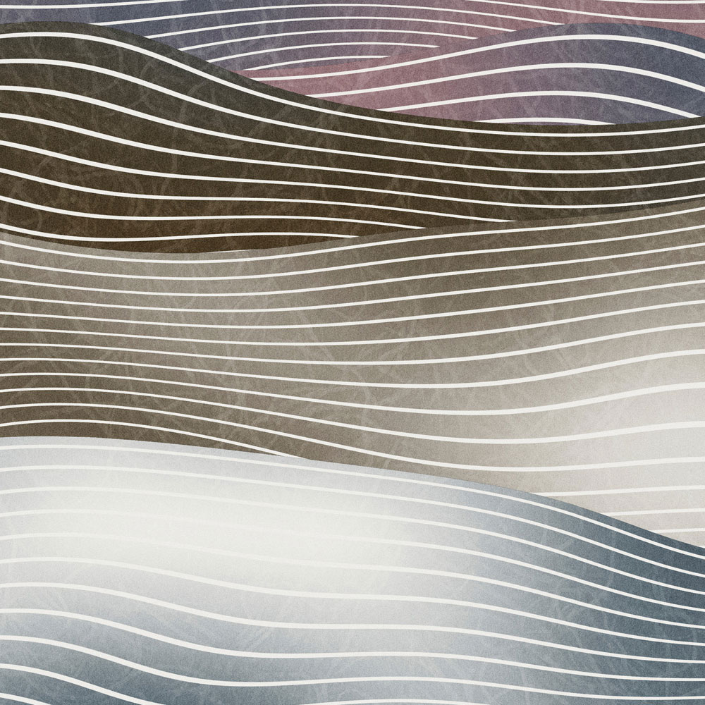             Space 2 - Papier peint rétro Space Design motif vagues
        