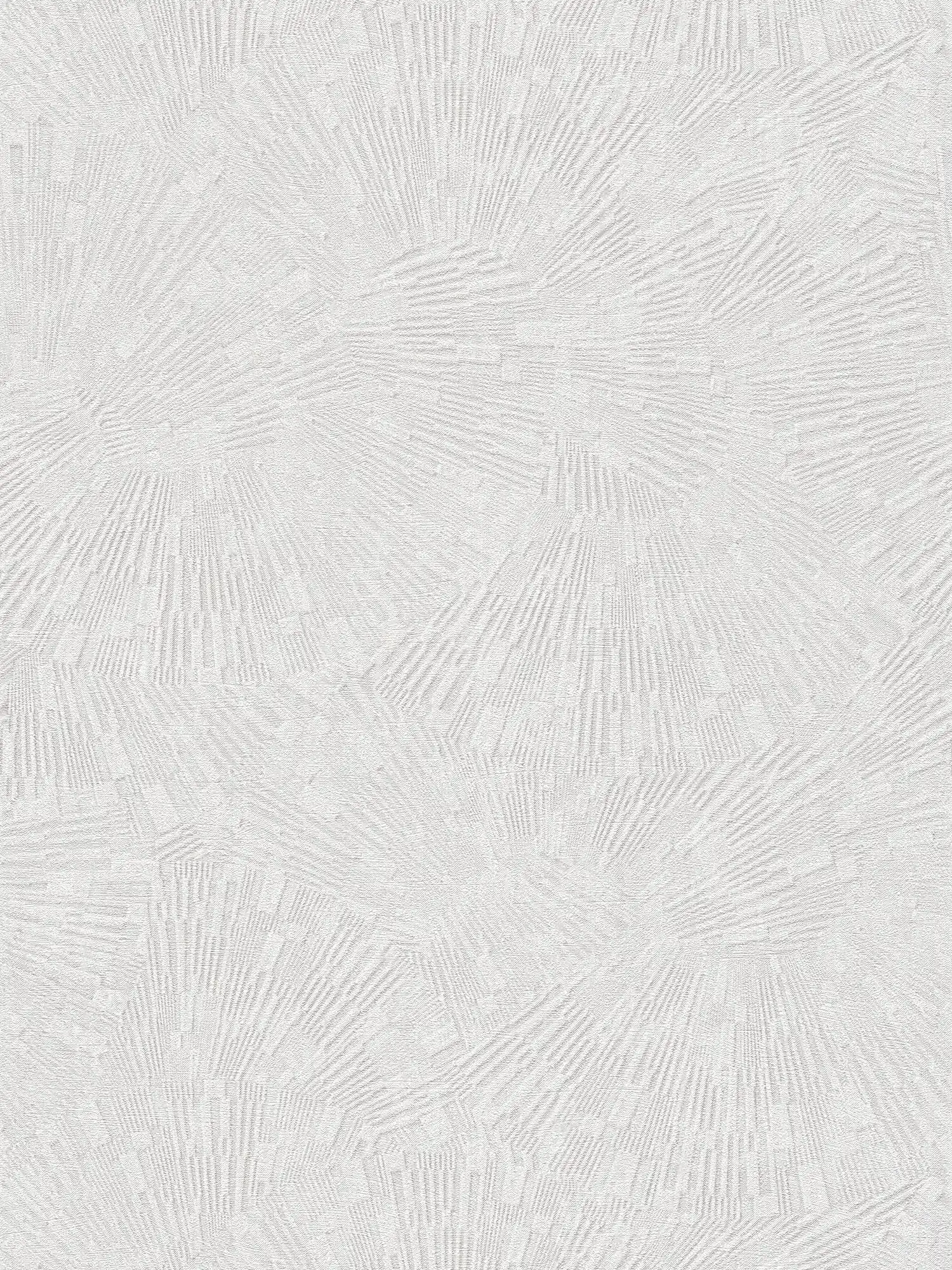 Non-woven wallpaper with graphic pattern in retro style - beige, cream
