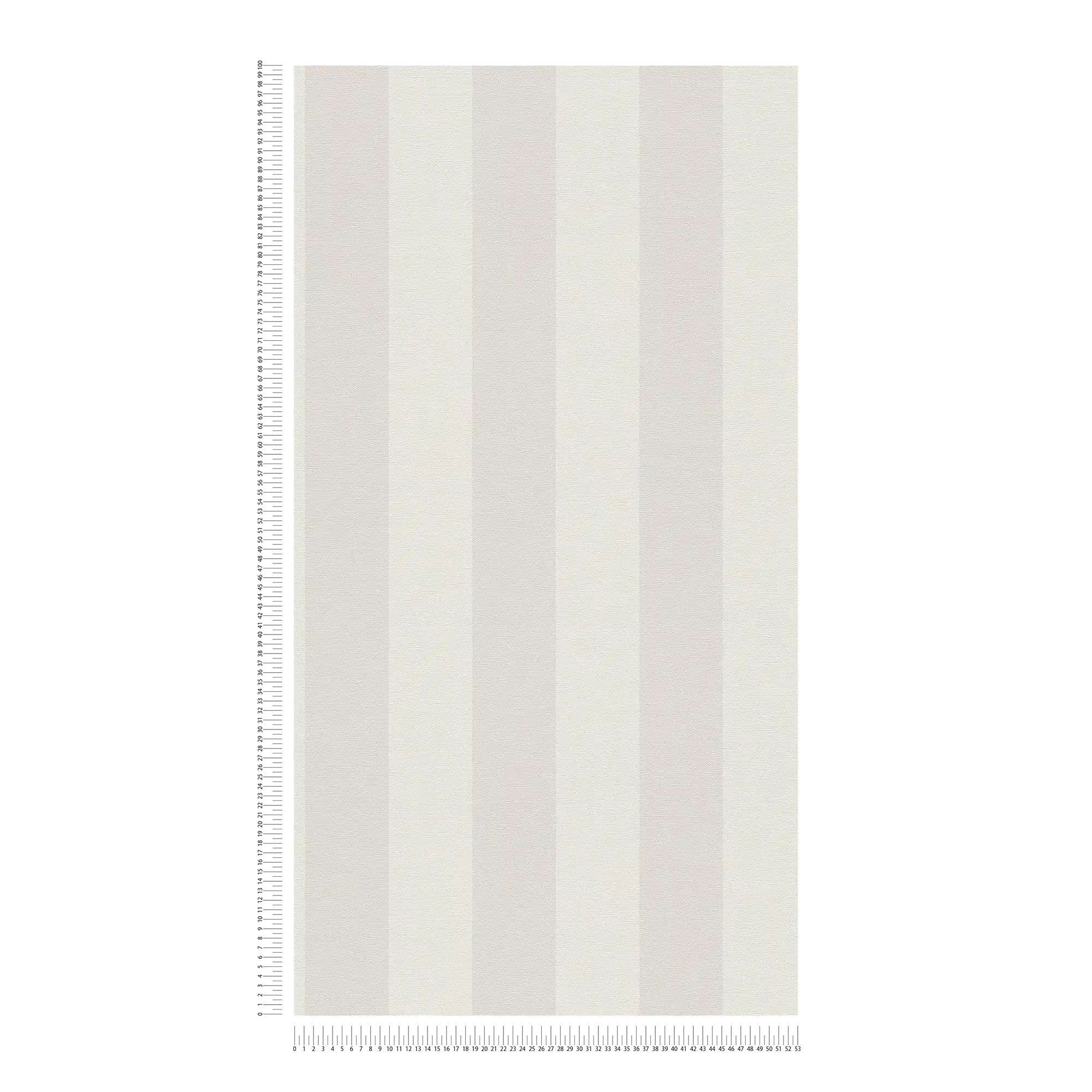             Gestreept vliesbehang met linnenlook PVC-vrij - grijs, wit
        