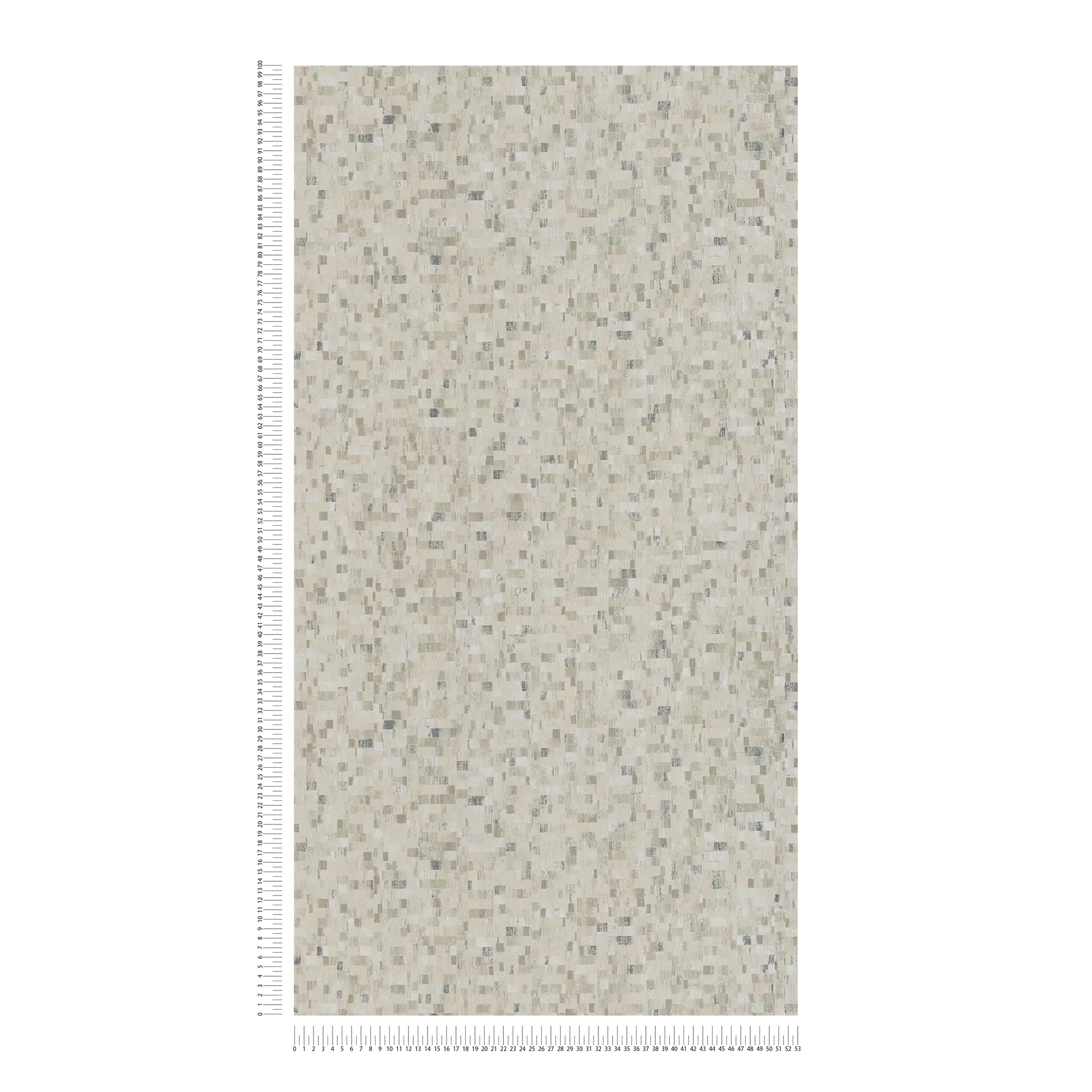            Non-woven wallpaper with texture design & mosaic effect - beige
        