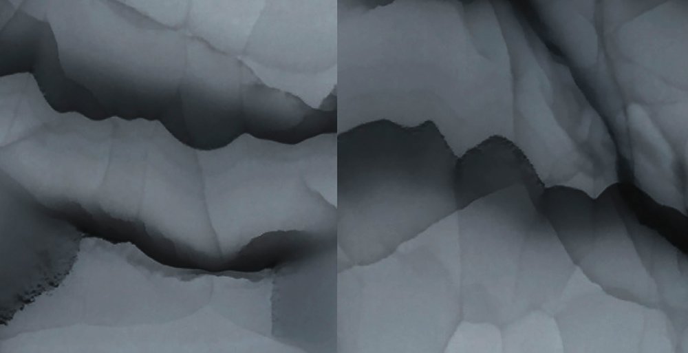            Cut stone 2 - Digital behang met abstracte steenlook - Blauw, Grijs | Matte gladde vlieseline
        