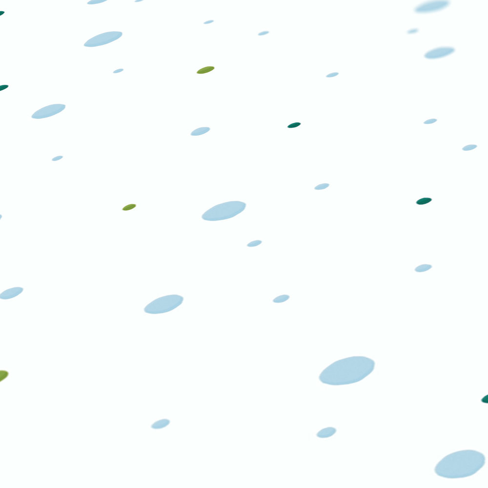             Papel pintado infantil puntos - azul, blanco, verde
        