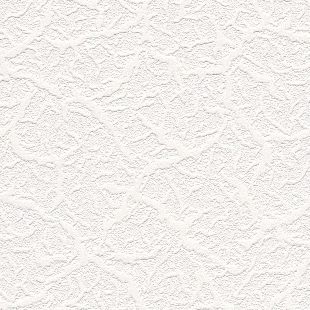             Papel pintado blanco con diseño de estructura natural
        