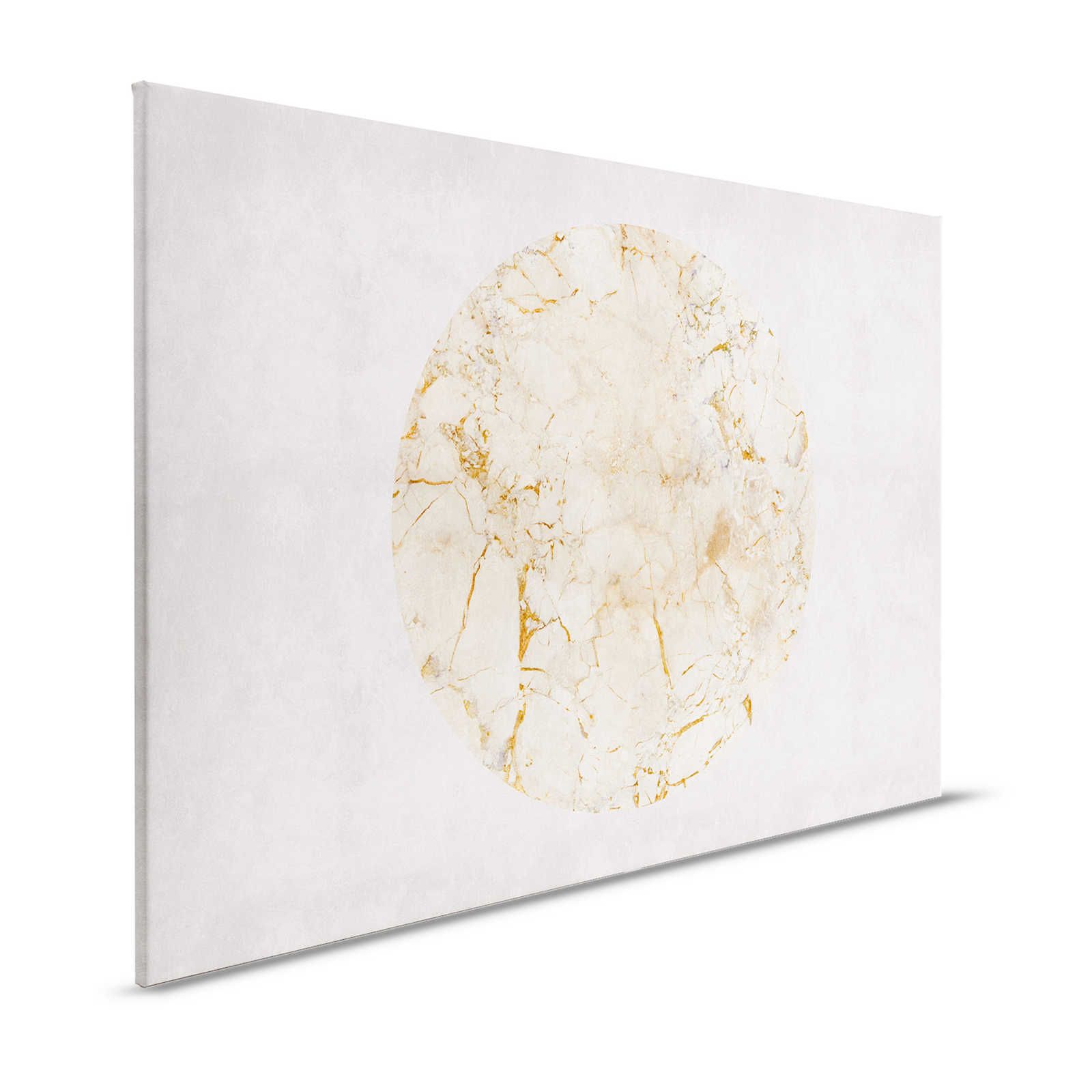 Venus 2 - Pittura su tela di marmo con motivo oro e aspetto pietra - 1,20 m x 0,80 m
