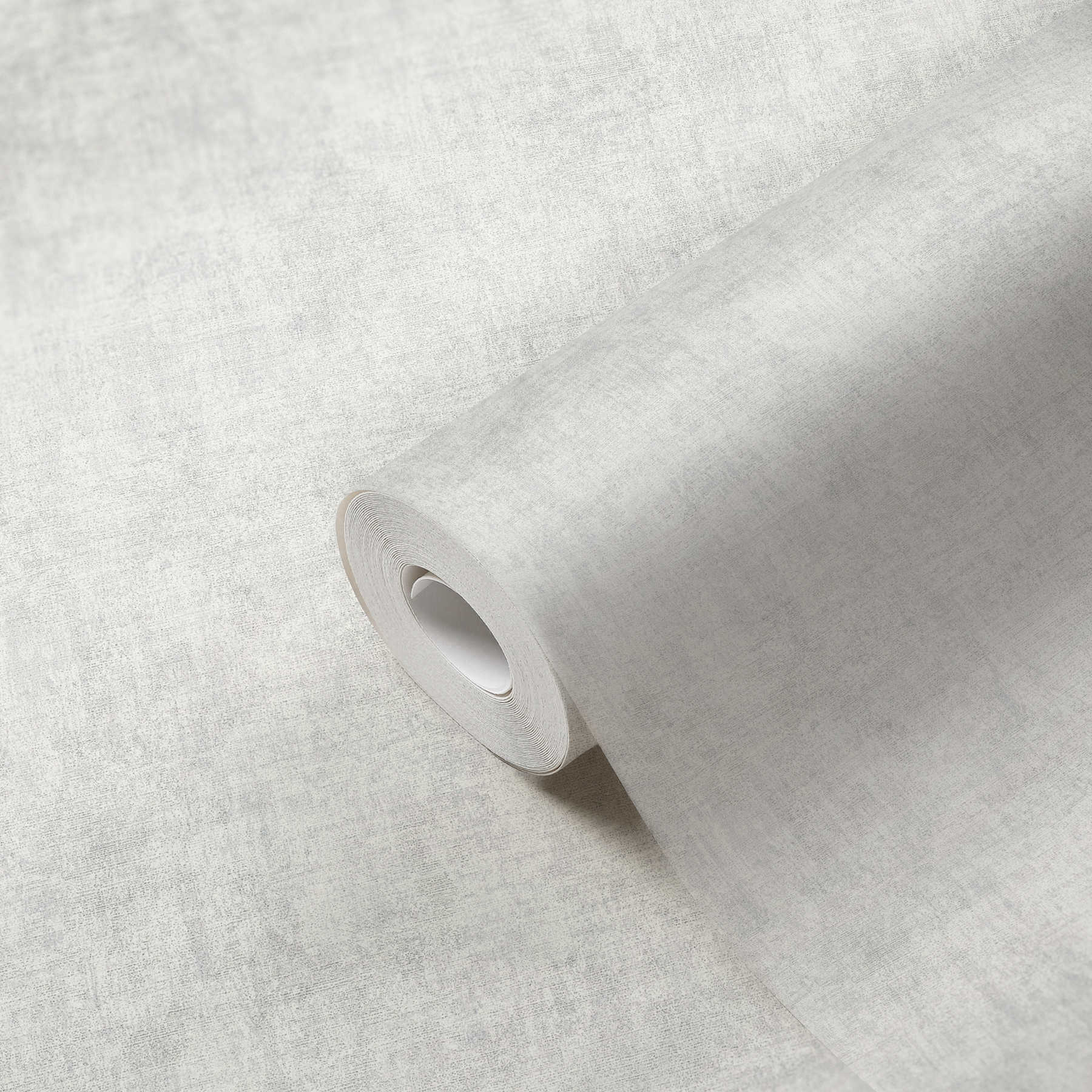             Carta da parati in tessuto non tessuto a tinta unita, con motivo screziato e strutturato - grigio
        