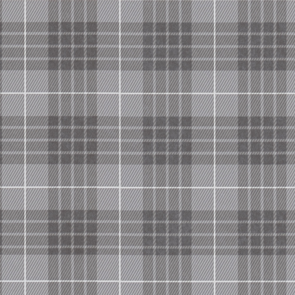             Vliesbehang in Schotse stoflook ruit - grijs, wit
        