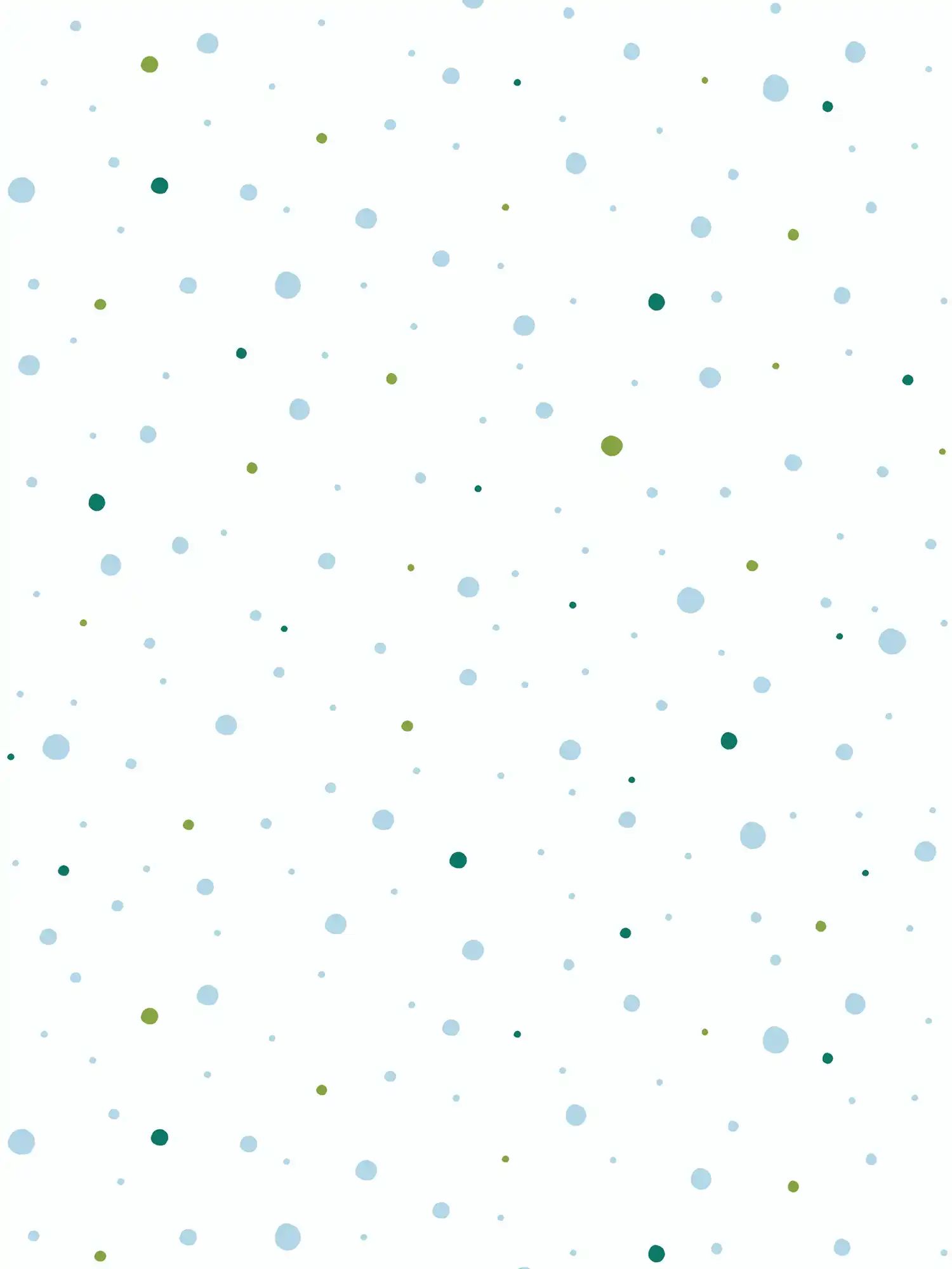 Papel pintado infantil puntos - azul, blanco, verde
