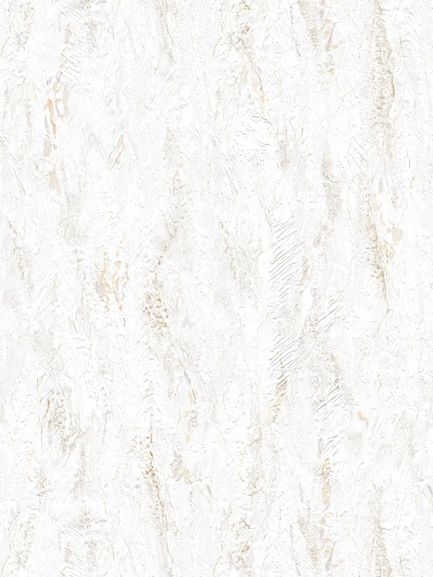 Rustic plaster look wallpaper with hatching & colour pattern
