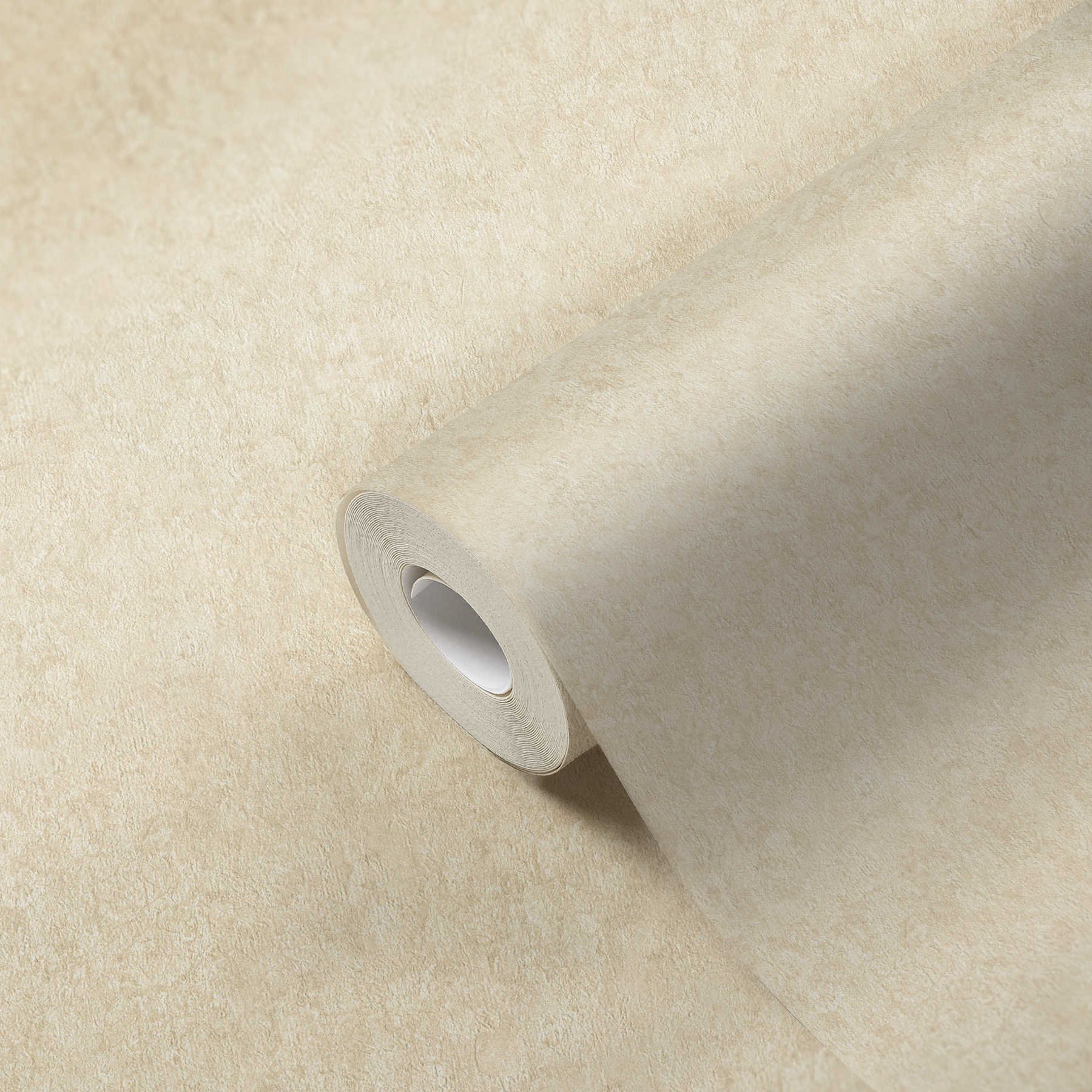             Hoogwaardig behangpapier effen textielstructuur - beige
        