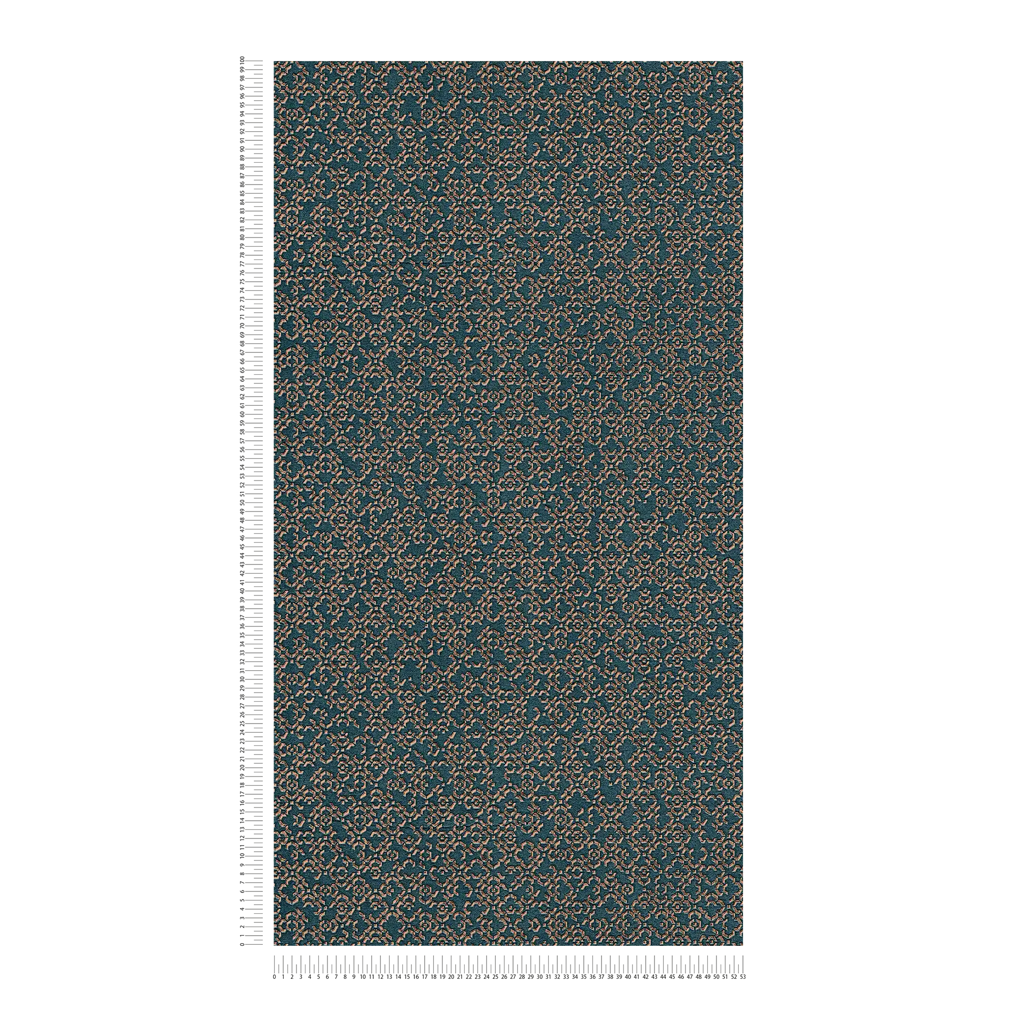             3D pattern wallpaper with metallic effect - blue, grey, metallic
        