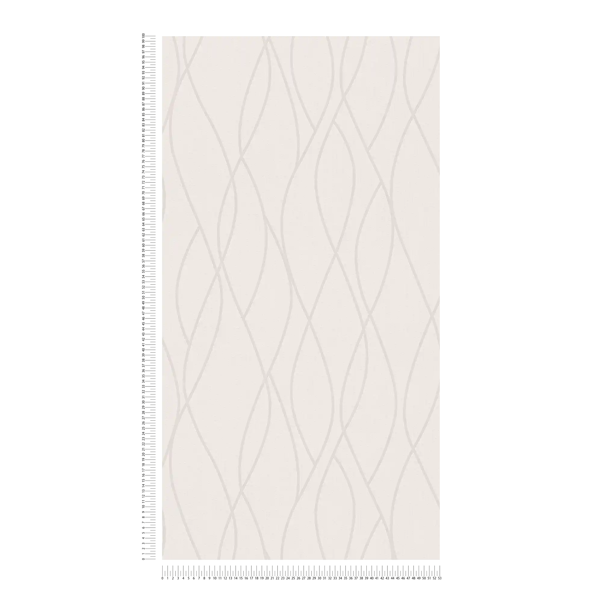             Plain wallpaper with graphic line pattern - white
        