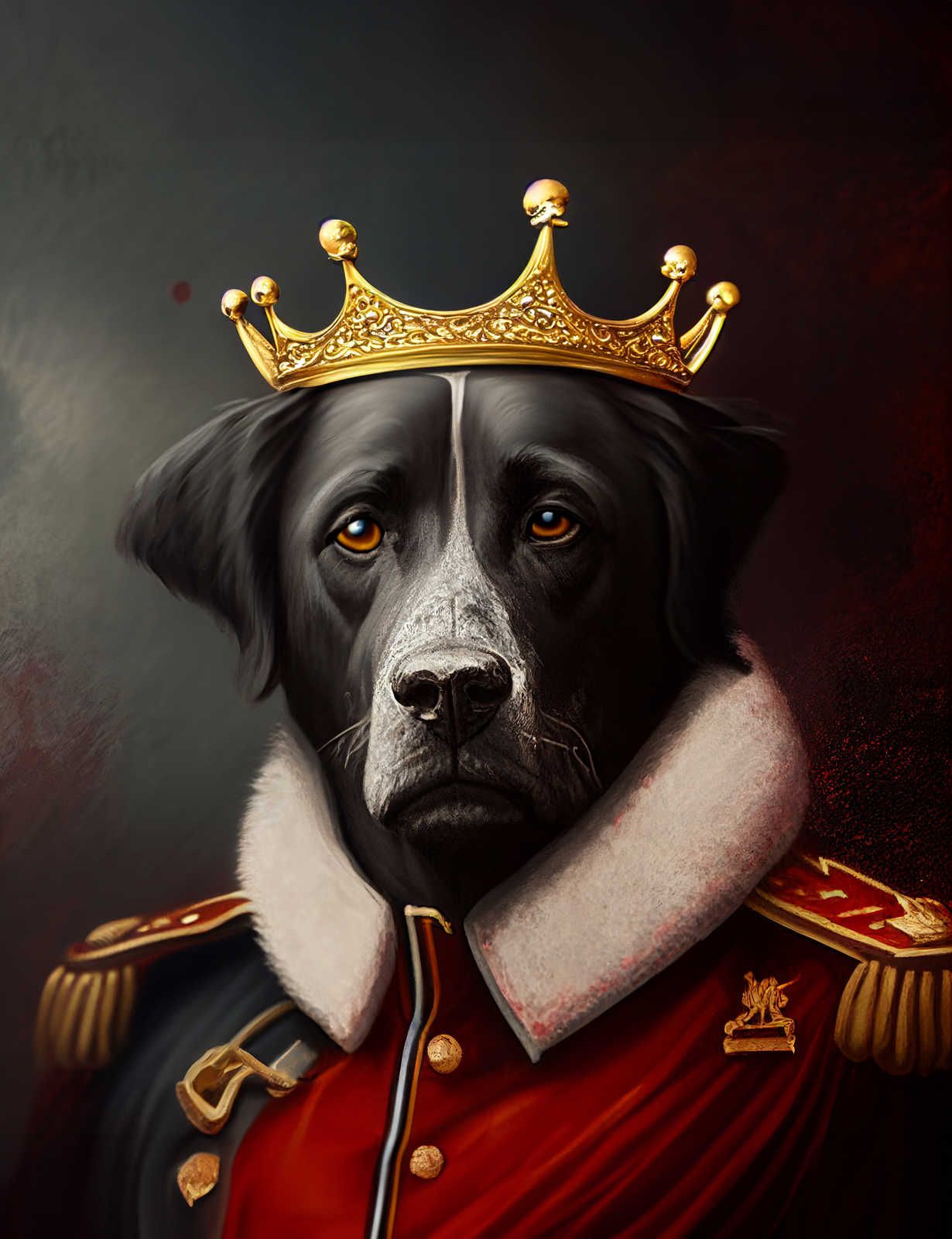             KI Canvas schilderij »Royal Dog« - 80 cm x 120 cm
        