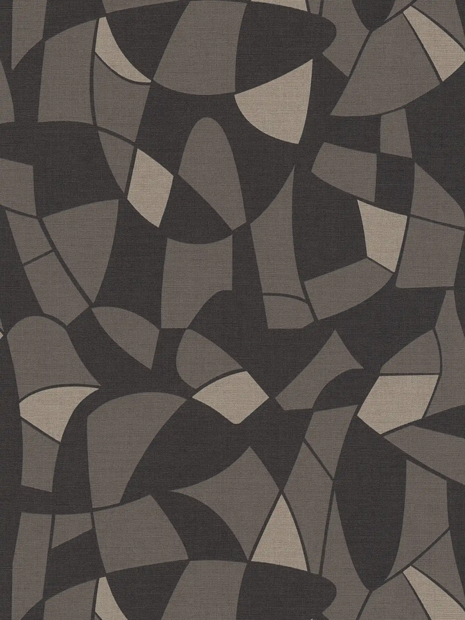Papier peint intissé style géométrique - noir
